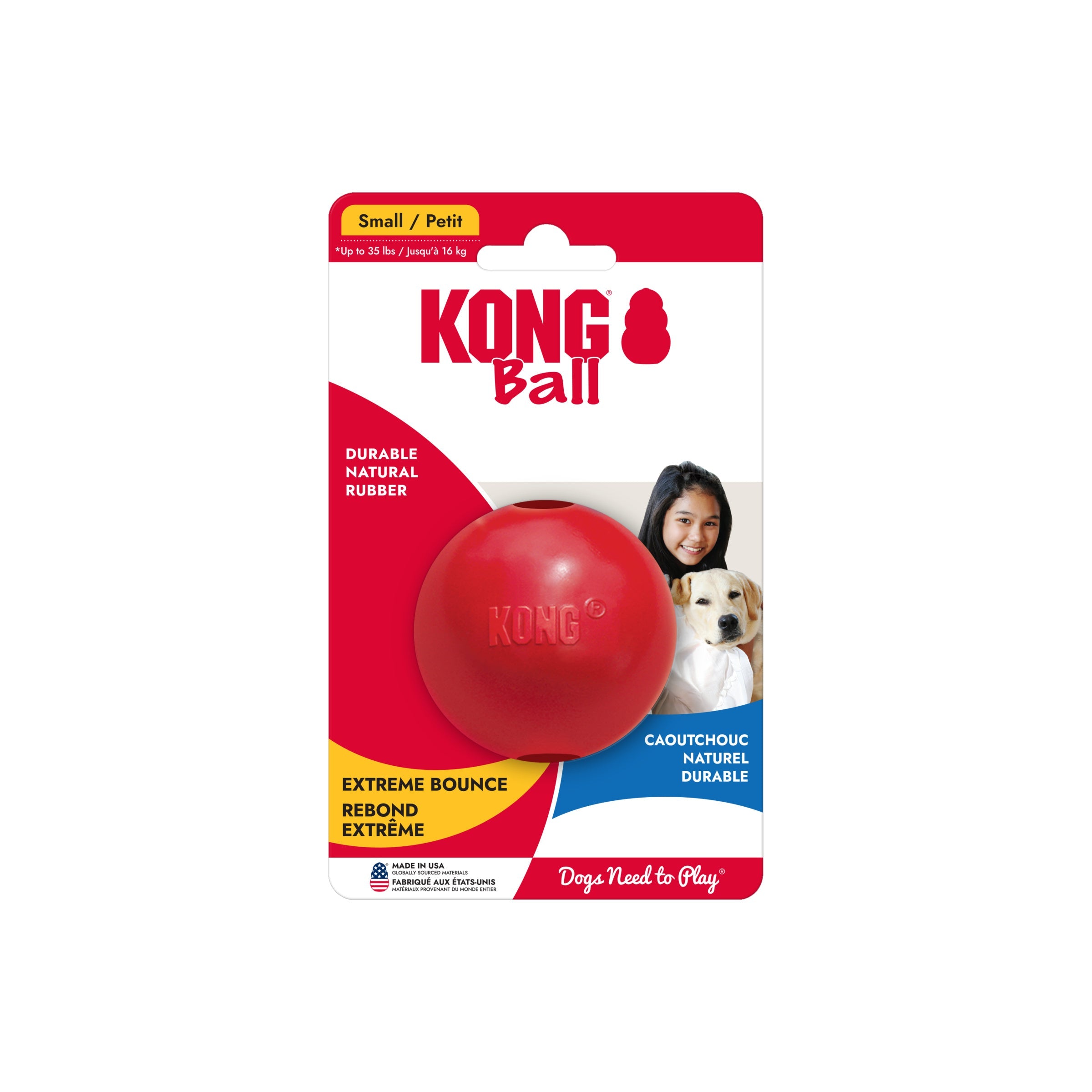 KONG Ball small size retail packaging