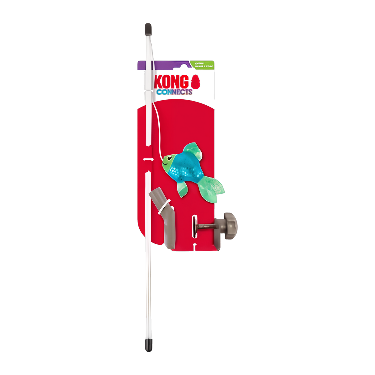 KONG Connects Angler Door Teaser cat toy on retail packaging card