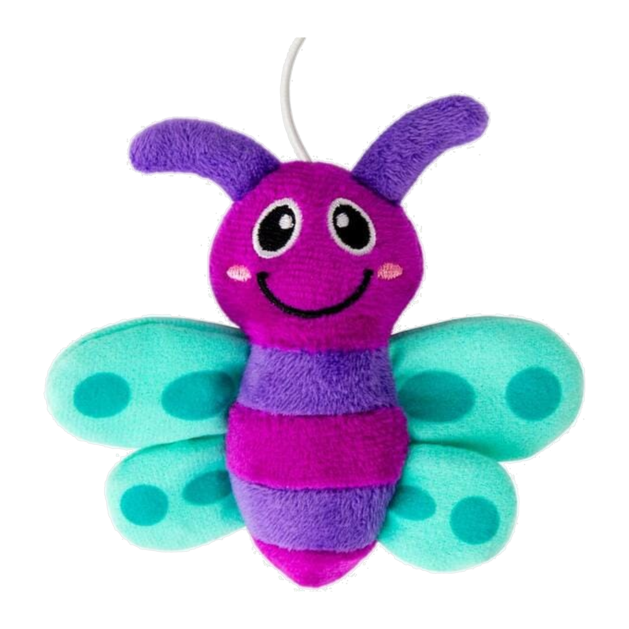 KONG Connects Glow Firefly purple firefly plush cat toy