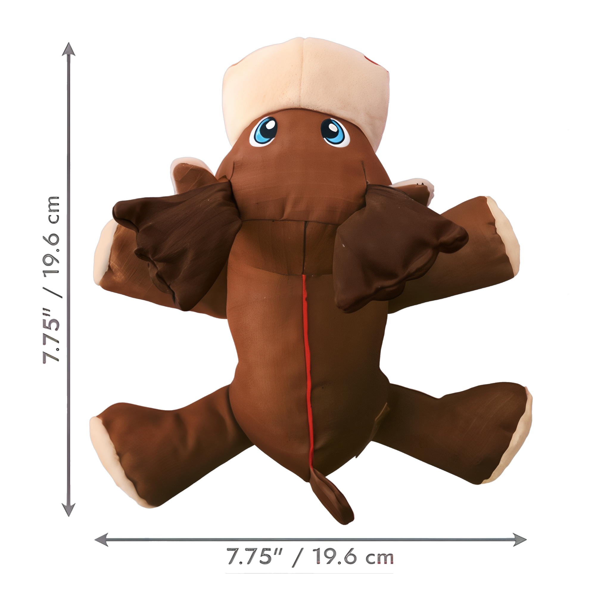 KONG Cozie Ultra Max Moose dimensions 7.75 inches wide by 7.75 inches tall