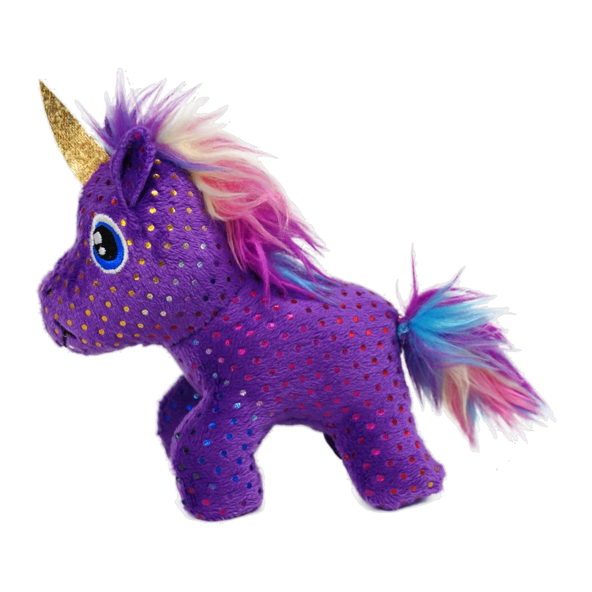 KONG Enchanted Buzzy Unicorn purple plush cat toy with catnip