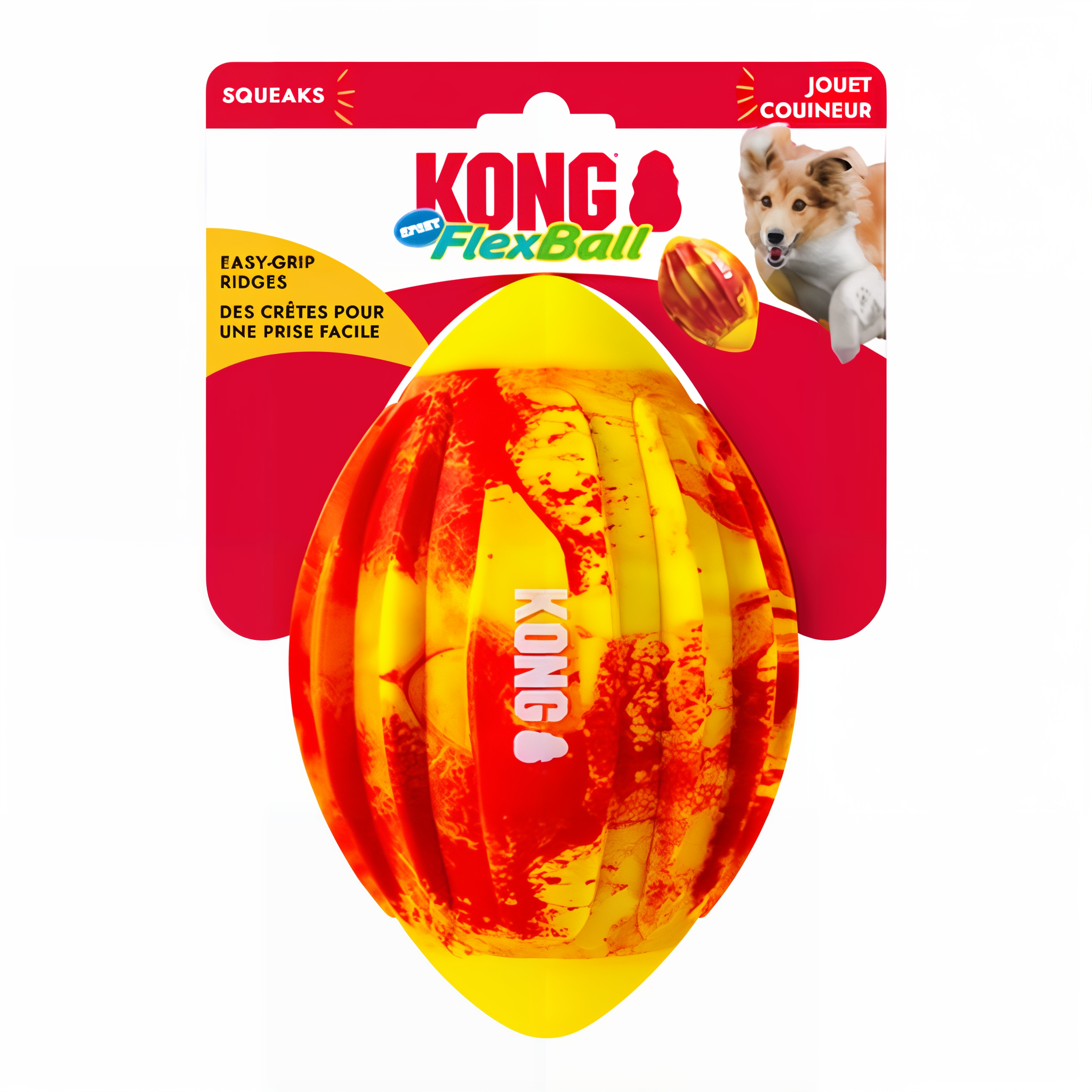 KONG Flexball Sport Football in retail hang-tag packaging