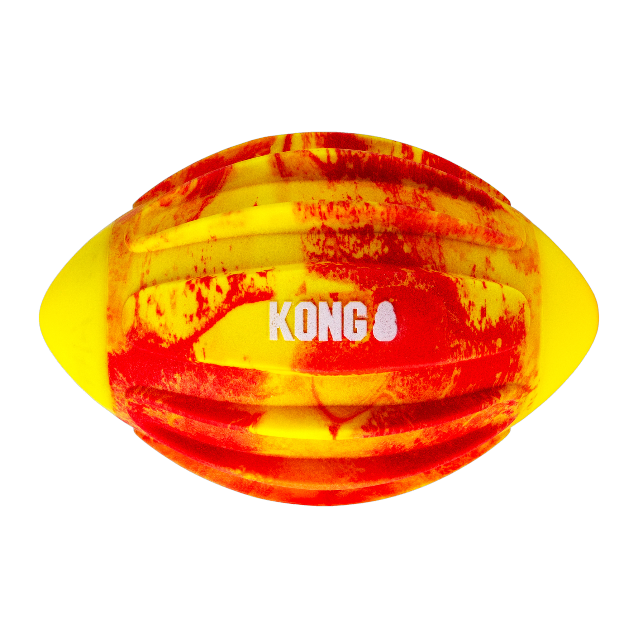 KONG Flexball Sport Football standing upright showing grip ridges