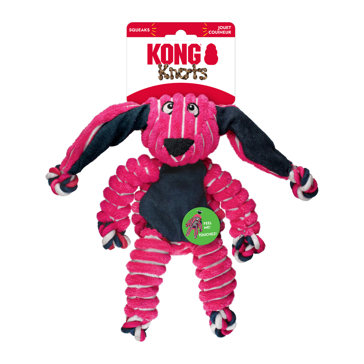 KONG Floppy Knots Bunny Small in KONG Knots retail packaging