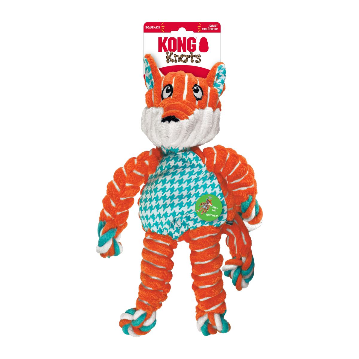 KONG Floppy Knots Fox medium/large in retail packaging