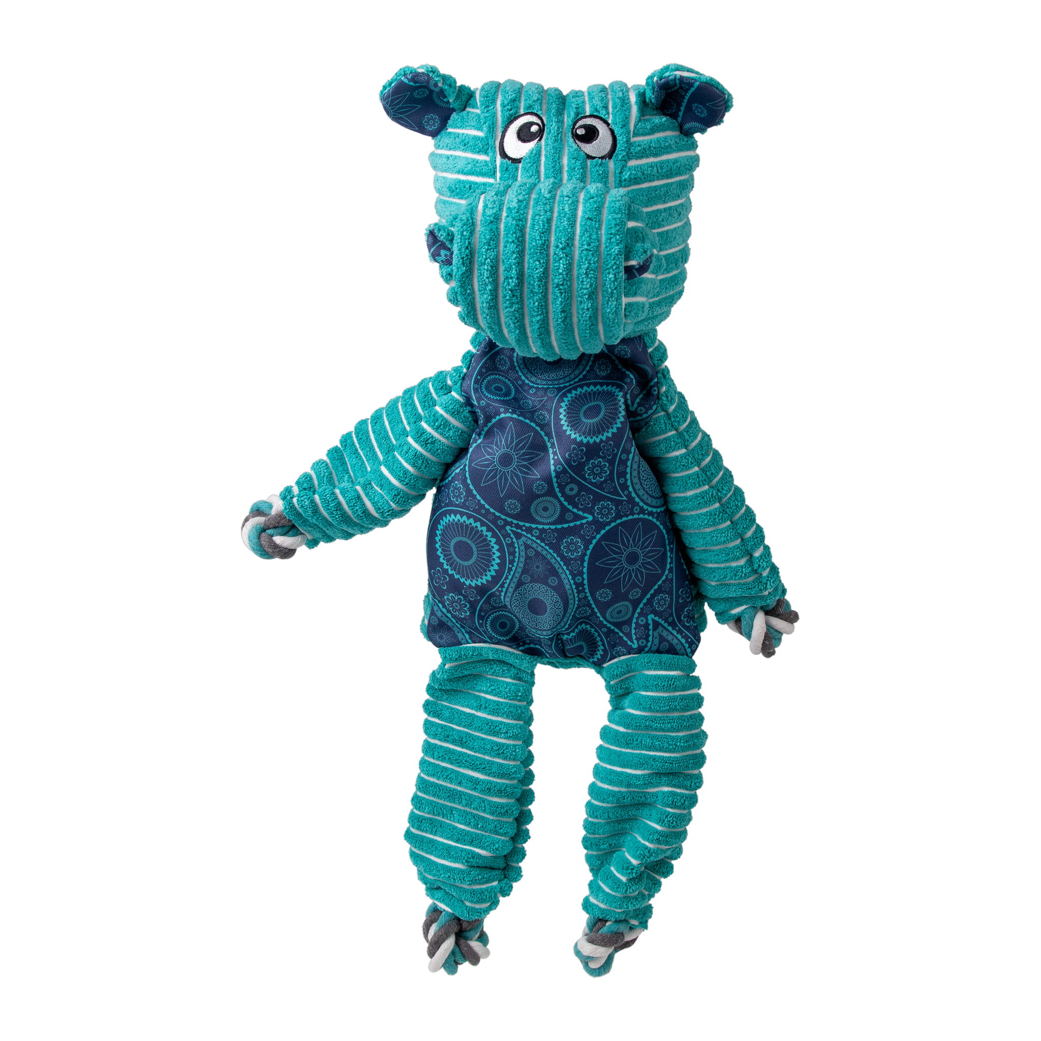 KONG Floppy Knots Hippo x-large blue plush dog toy