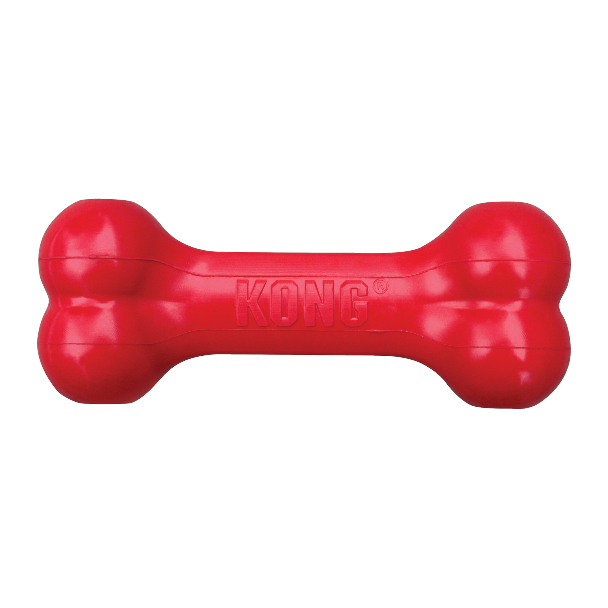 KONG Goodie Bone durable red rubber dog toy with treat-stuffing ends