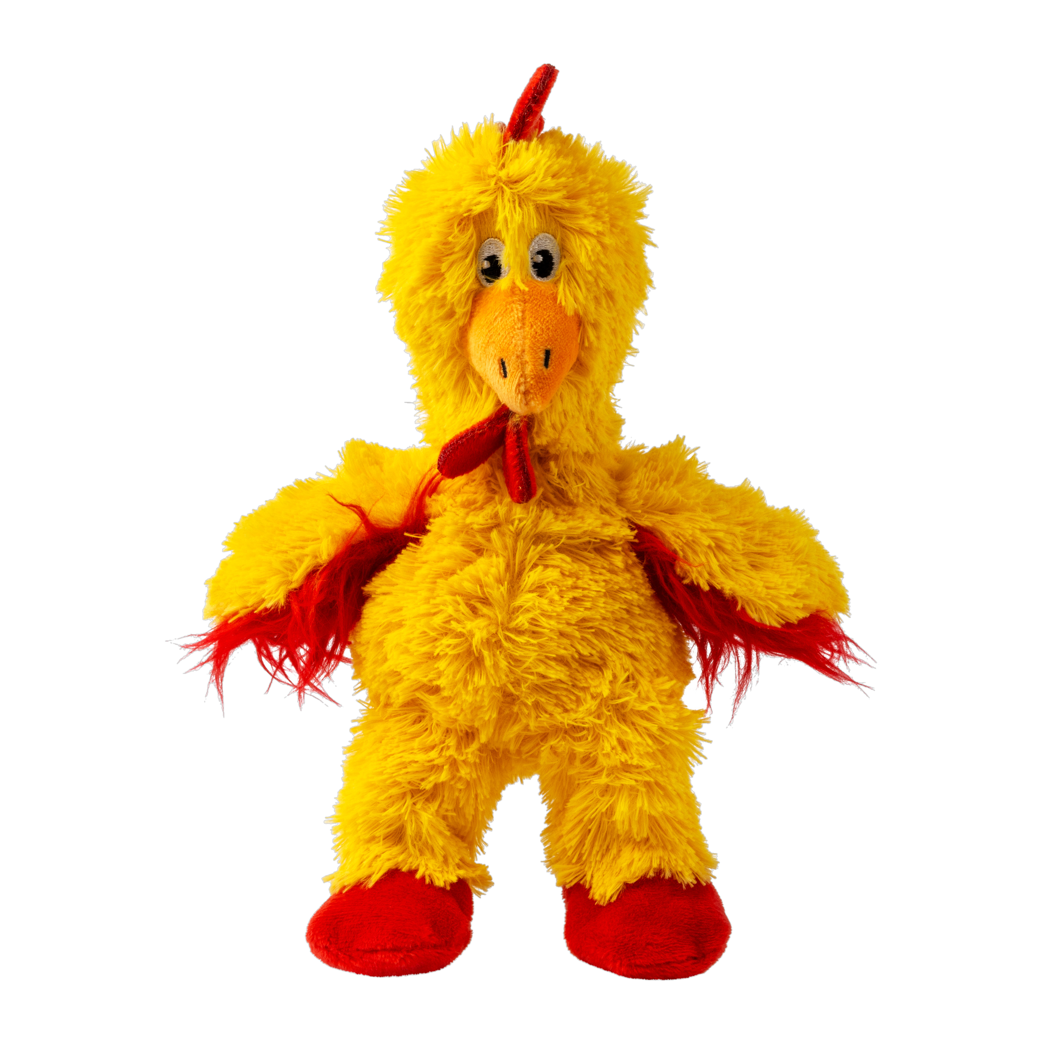 KONG Knots Chicken plush dog toy, Small, front view