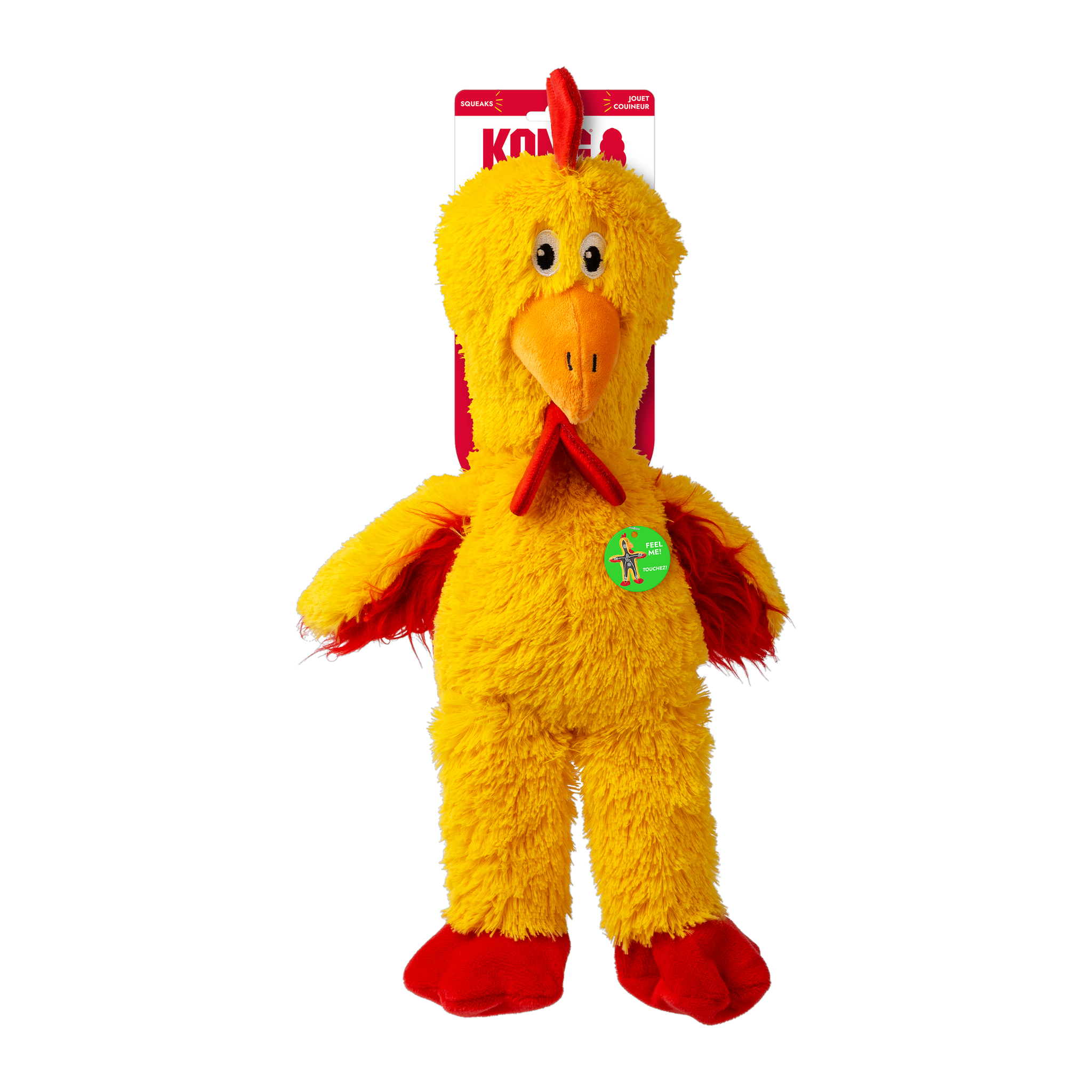 KONG Knots Chicken X-Large dog toy on its retail card