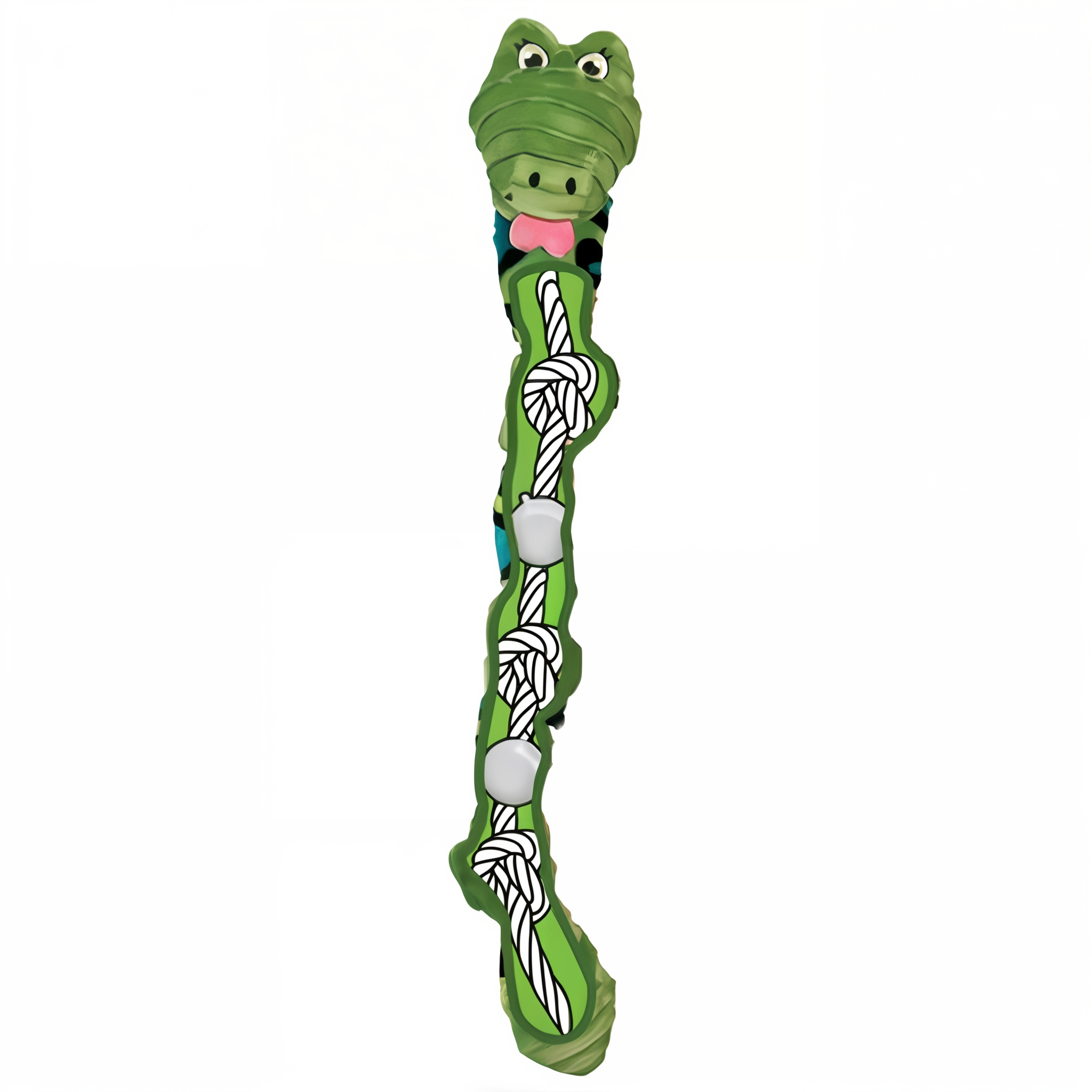 Cutaway view of the internal knotted rope core inside the KONG Knots Snake