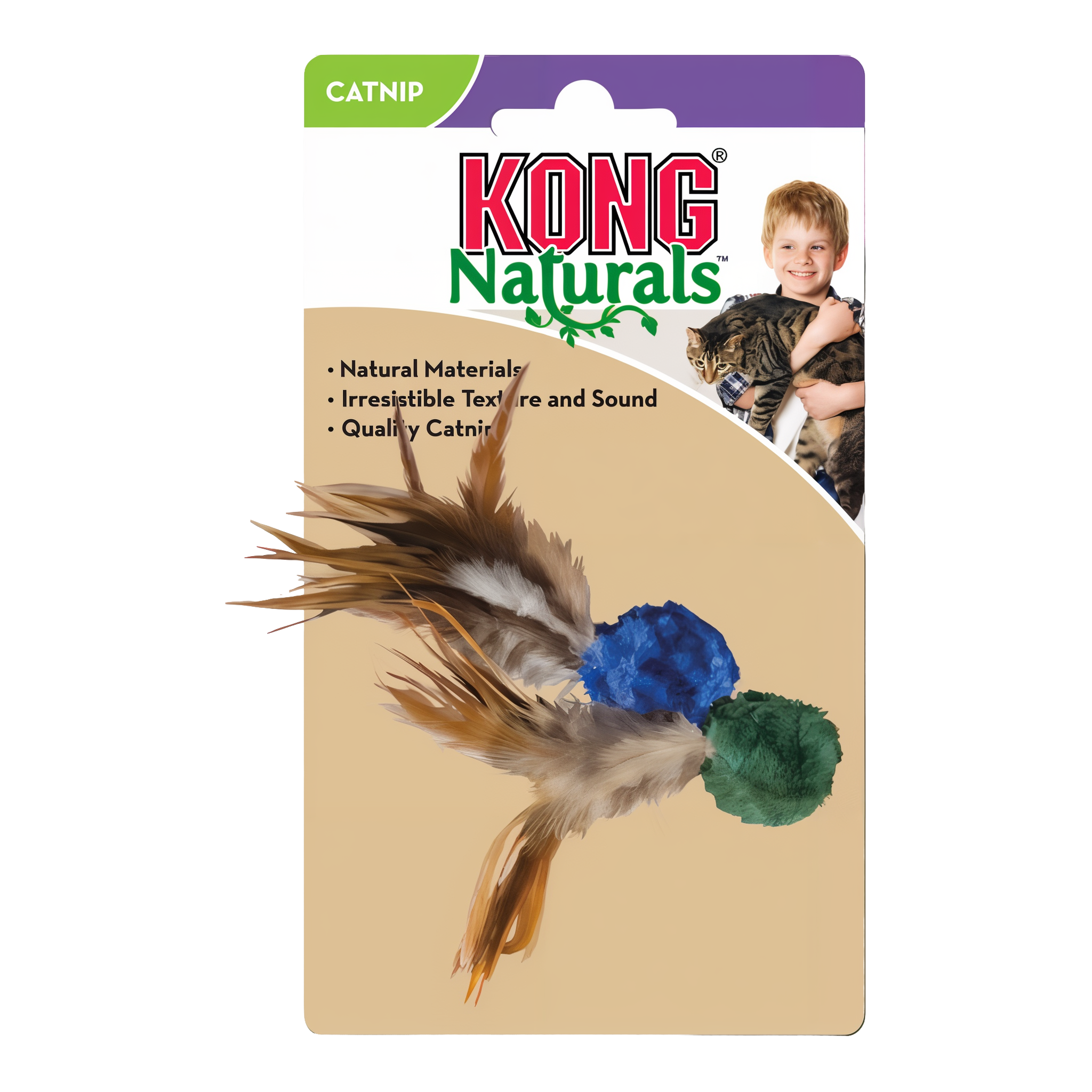 KONG Naturals crinkle ball in retail packaging