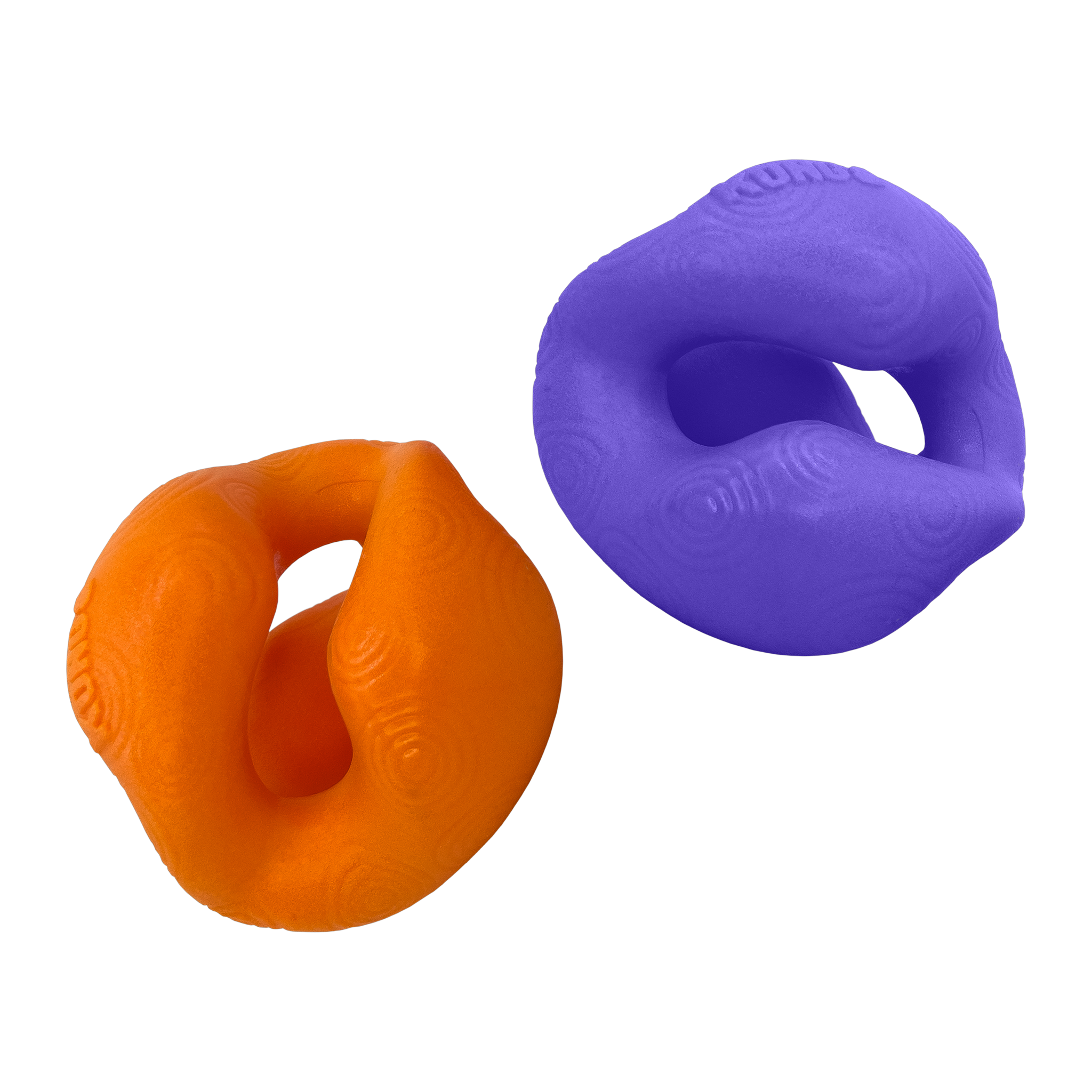 KONG Ogee Orb dog toy in orange and purple assorted colors #MEDIUM