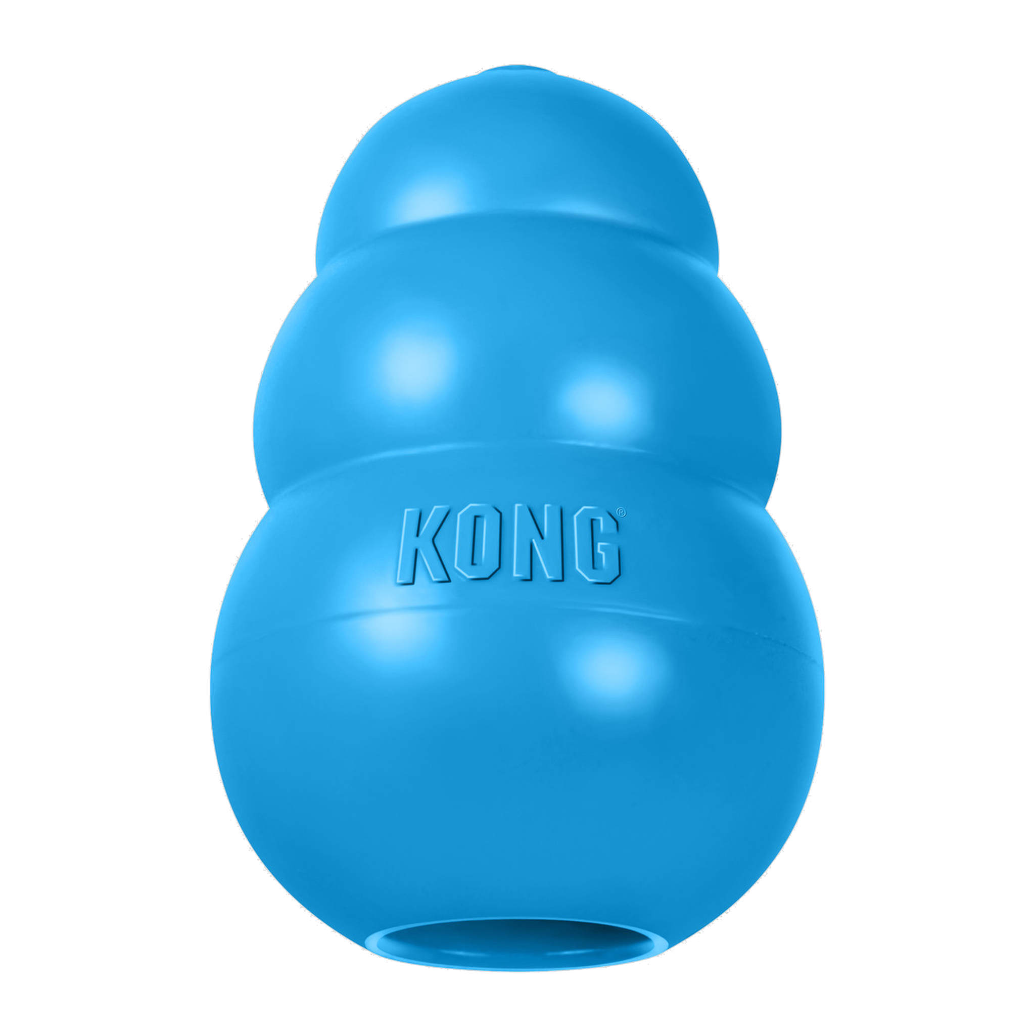 KONG Puppy natural rubber dog toy, small size, blue.