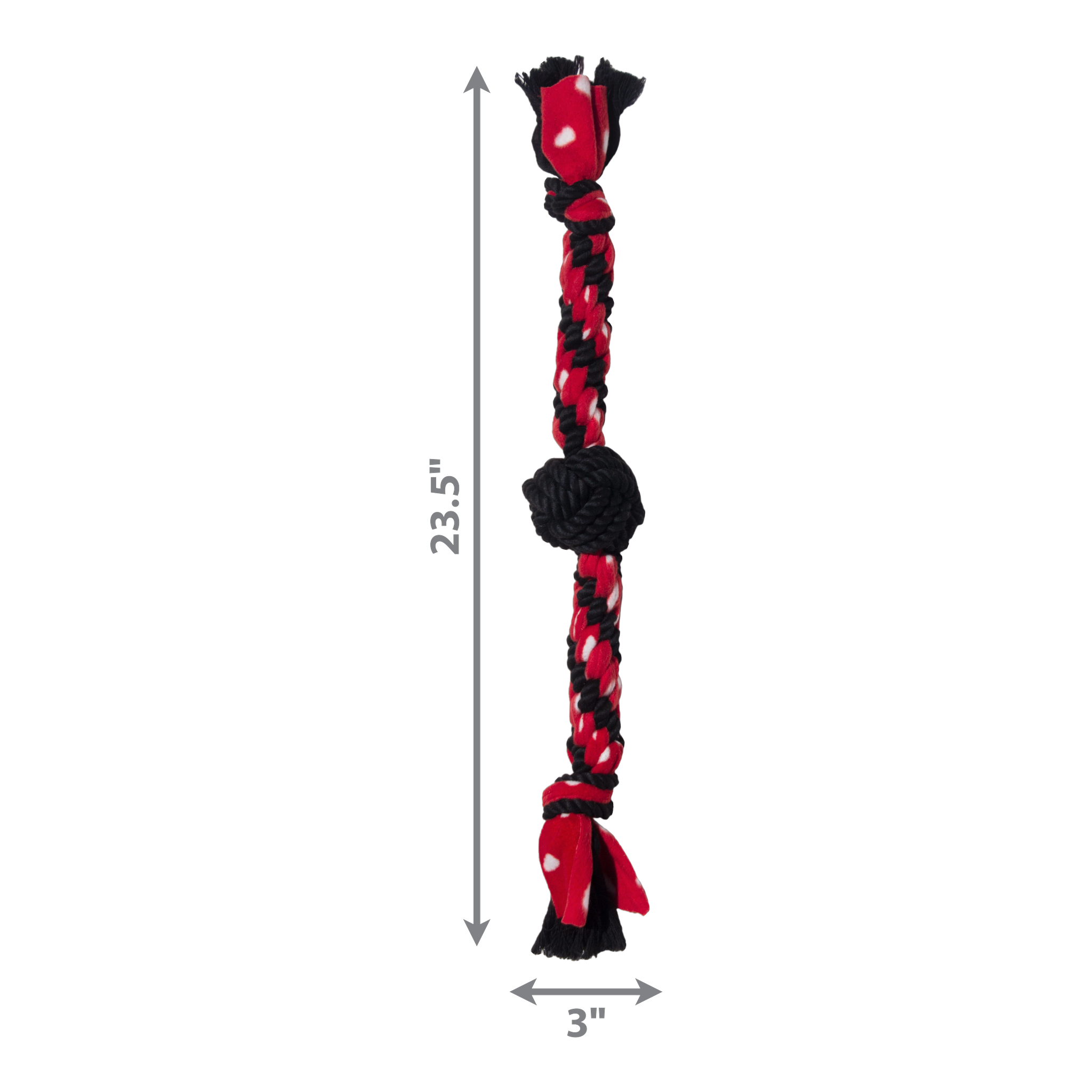 KONG Signature Rope Dual Knot with Ball Dog Toy 30"