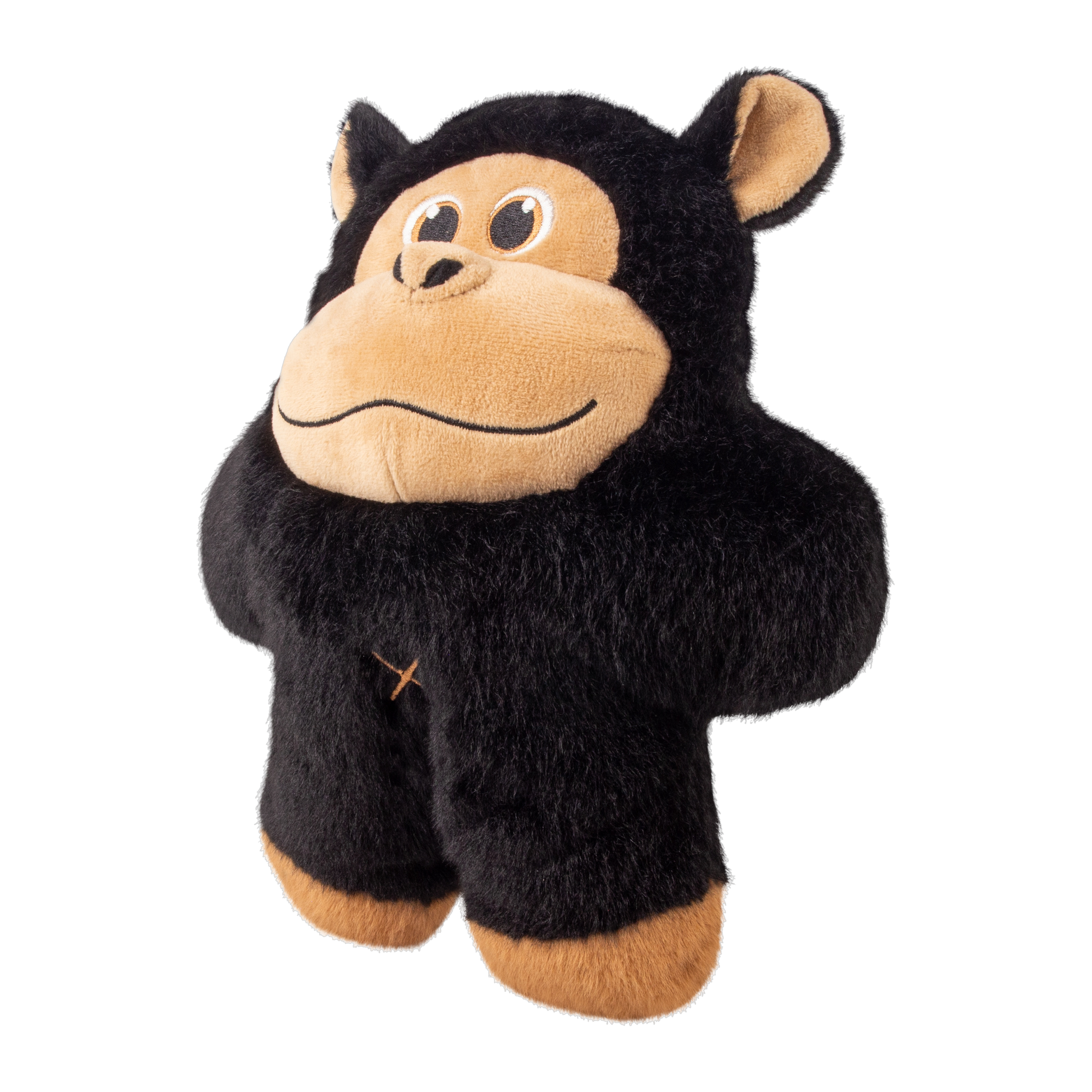 KONG Snuzzles Gorilla plush dog toy, three-quarter angle