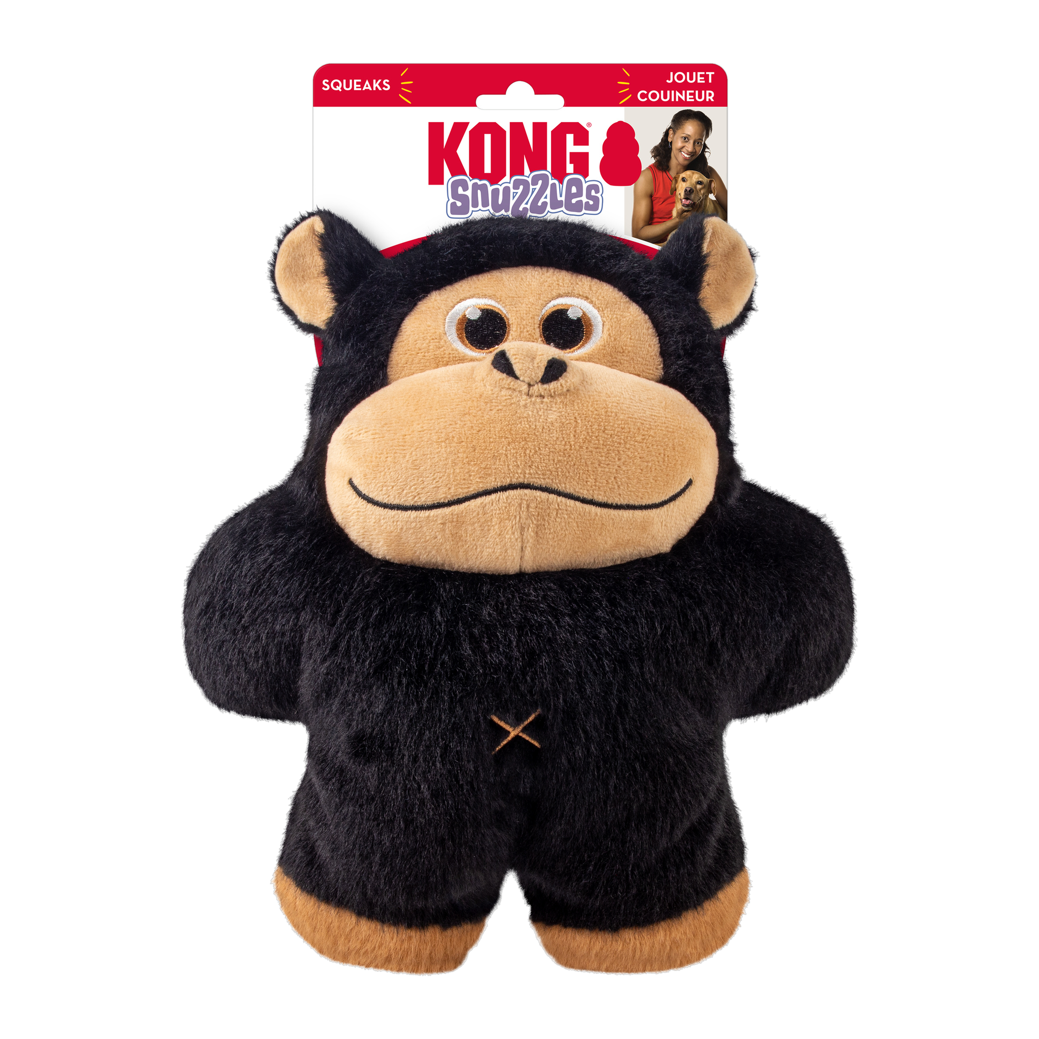 KONG Snuzzles Gorilla dog toy in retail packaging