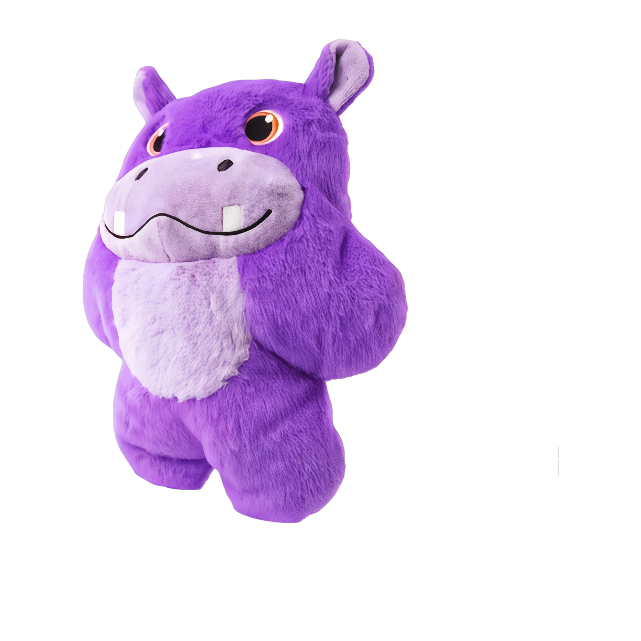 KONG Snuzzles Hippo plush dog toy, opposite three-quarter view