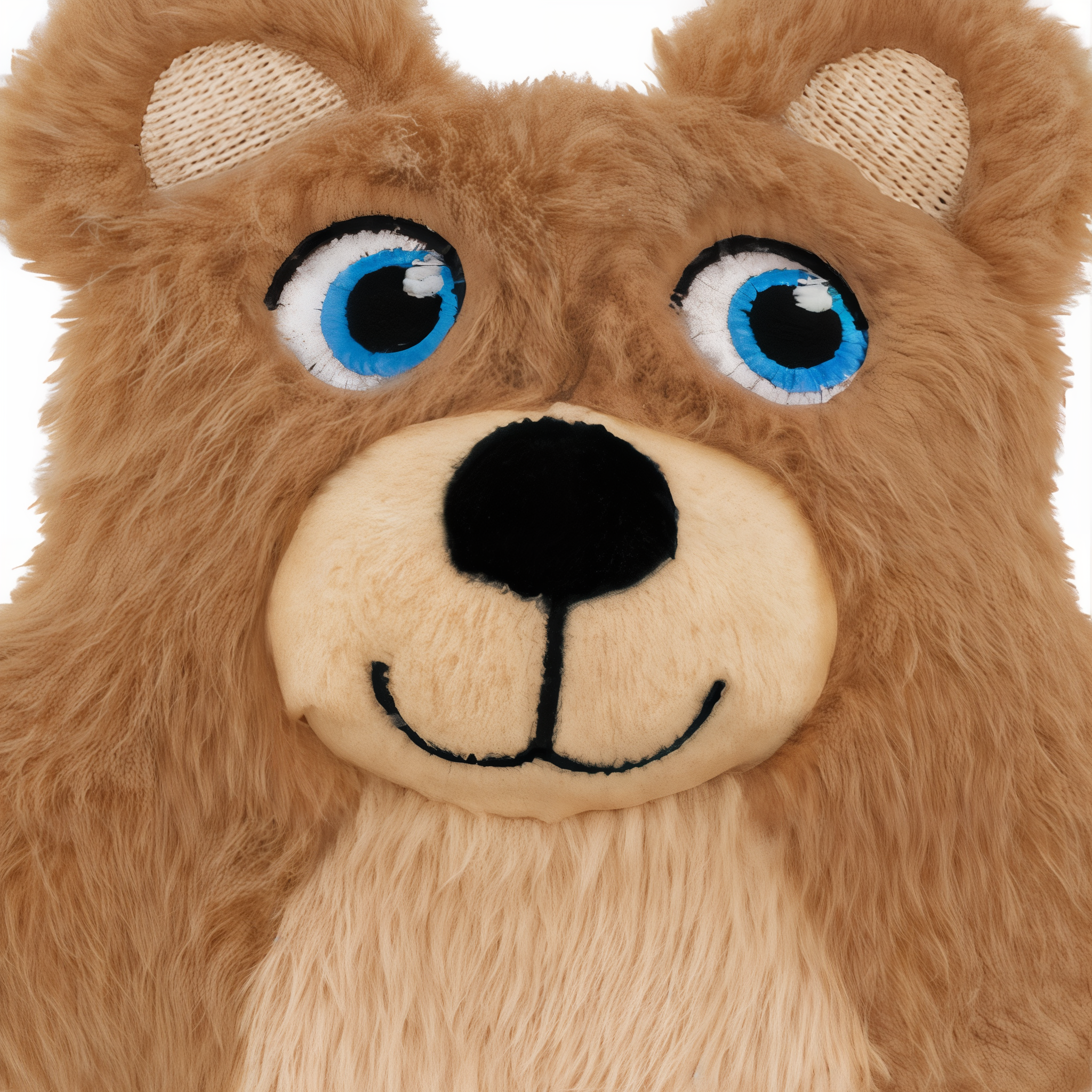 Close-up of KONG Snuzzles Kiddos Teddy Bear embroidered face