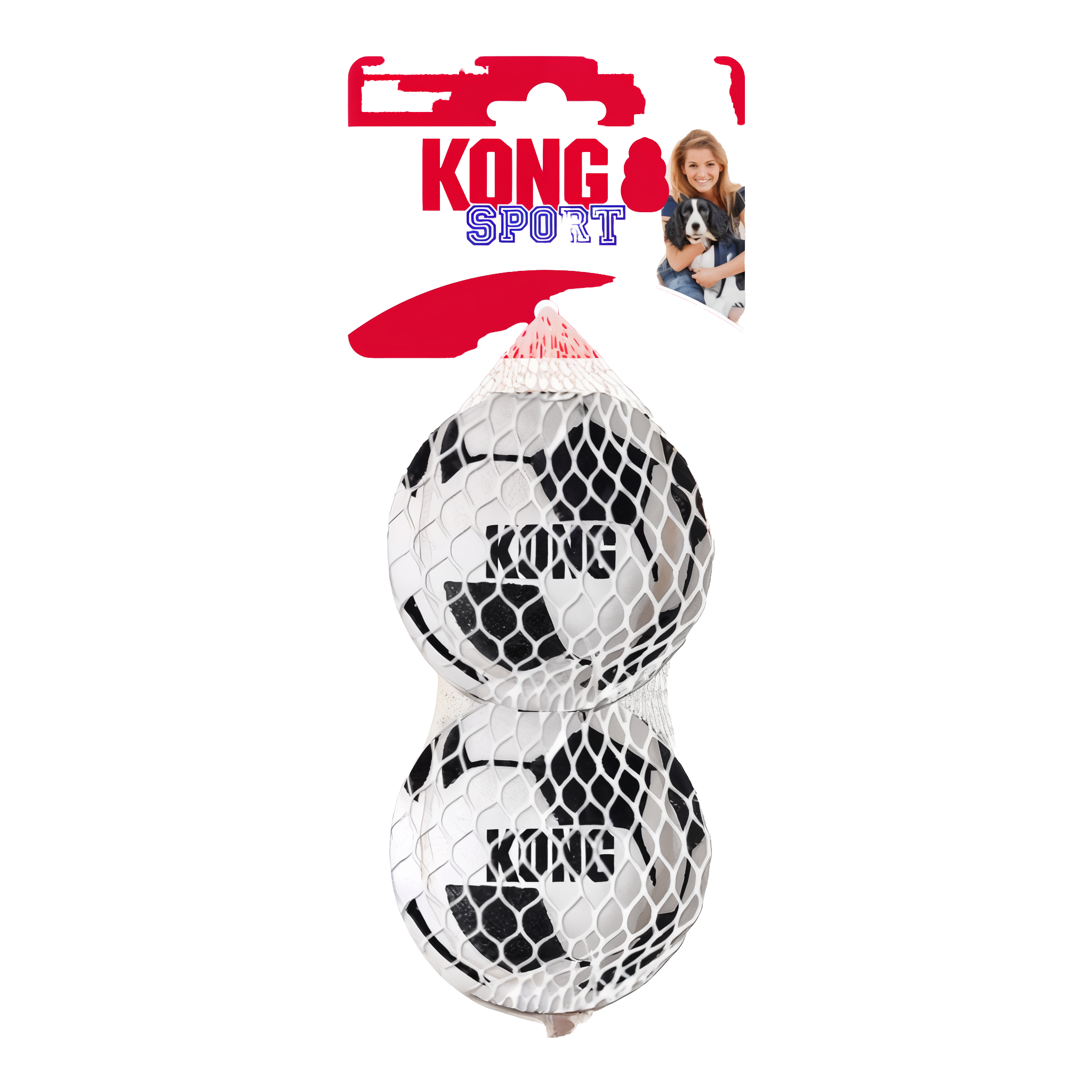 KONG Sport Soccer Balls Dog Toy LARGE 2 Pack