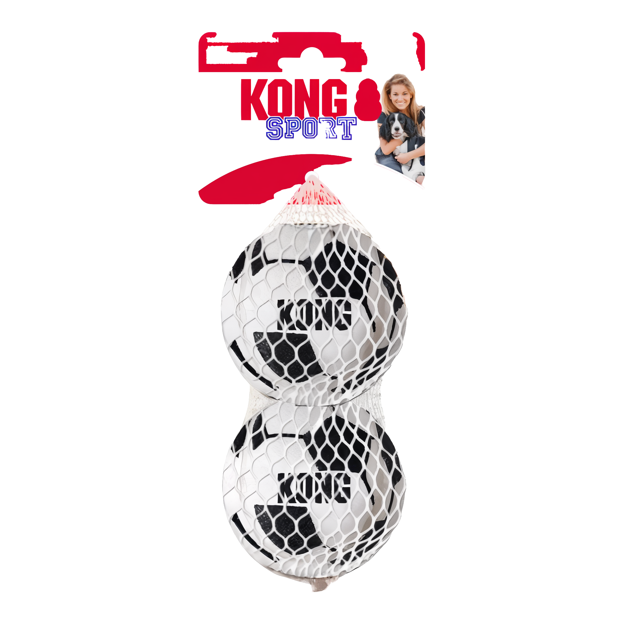 KONG Sport Soccer Balls Dog Toy MEDIUM 2 Pack