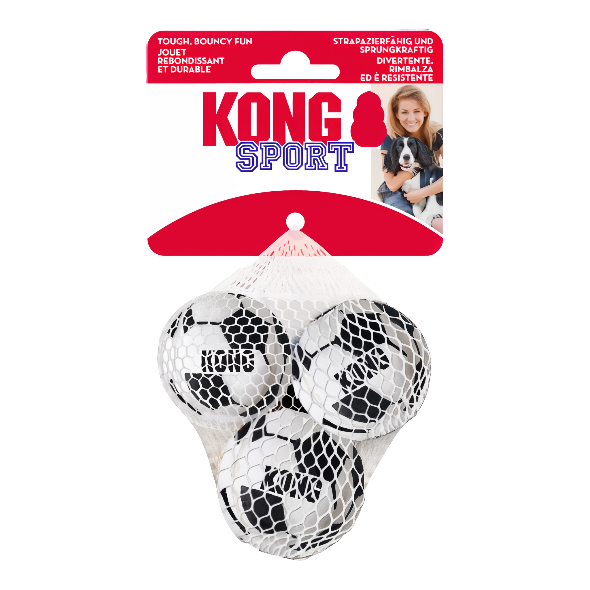 KONG Sport Soccer Balls Dog Toy SMALL 3 Pack