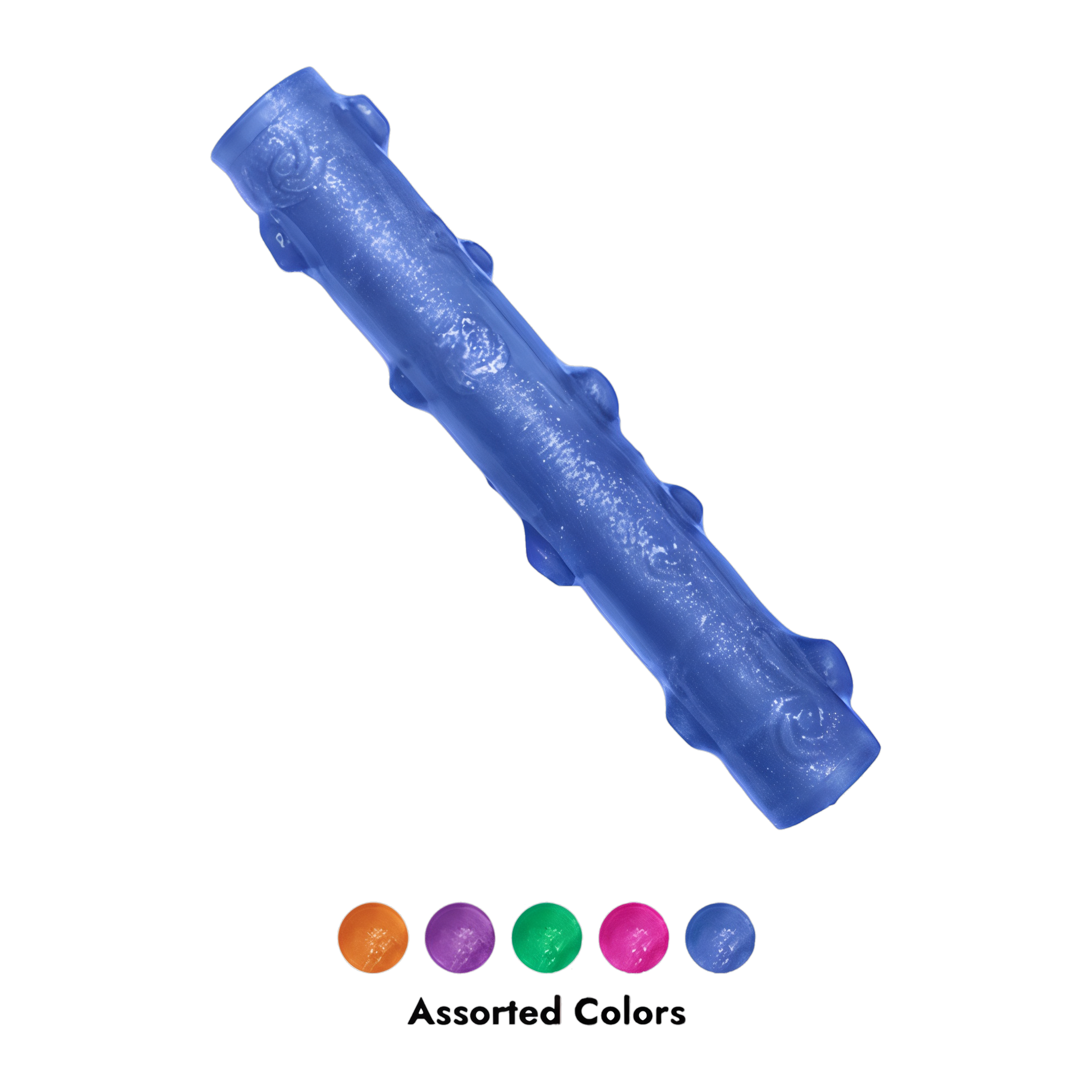 KONG Squeezz Crackle Stick in blue with assorted color options