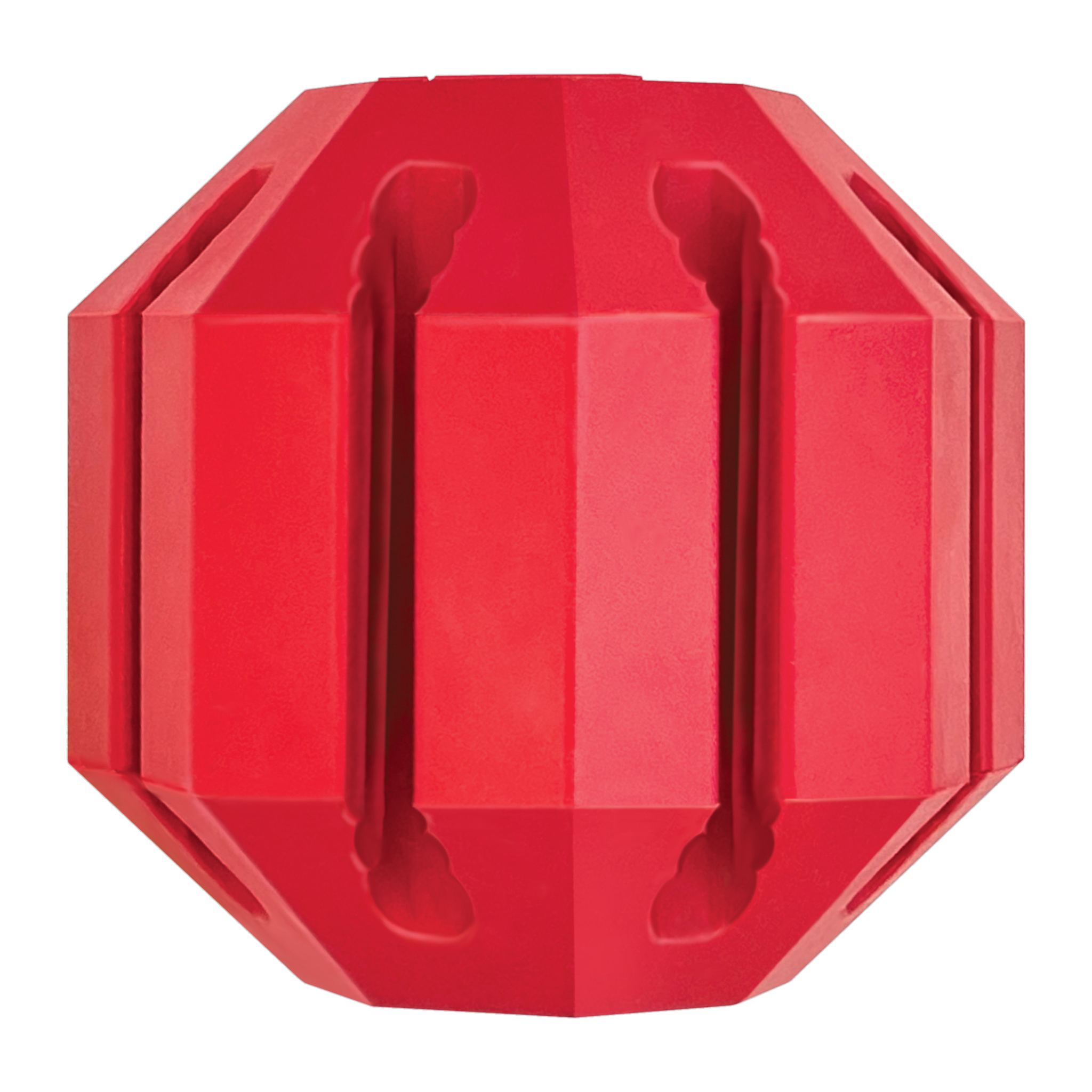 KONG Stuff-A-Ball Dog Toy medium red rubber treat dispenser ball front view