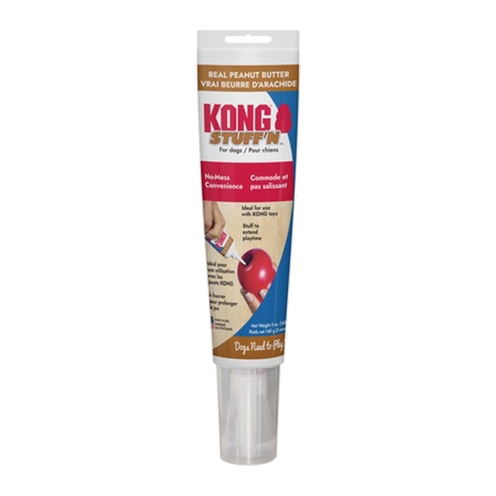 KONG Stuff'n All-Natural Peanut Butter for Dogs front of tube