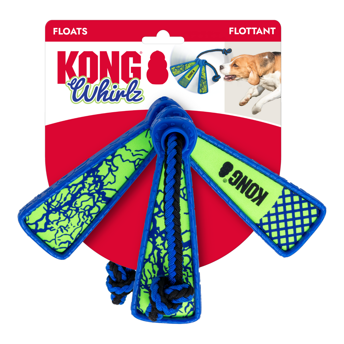 KONG Whirlz Rope Dog Toy MD/LG #MD/LG