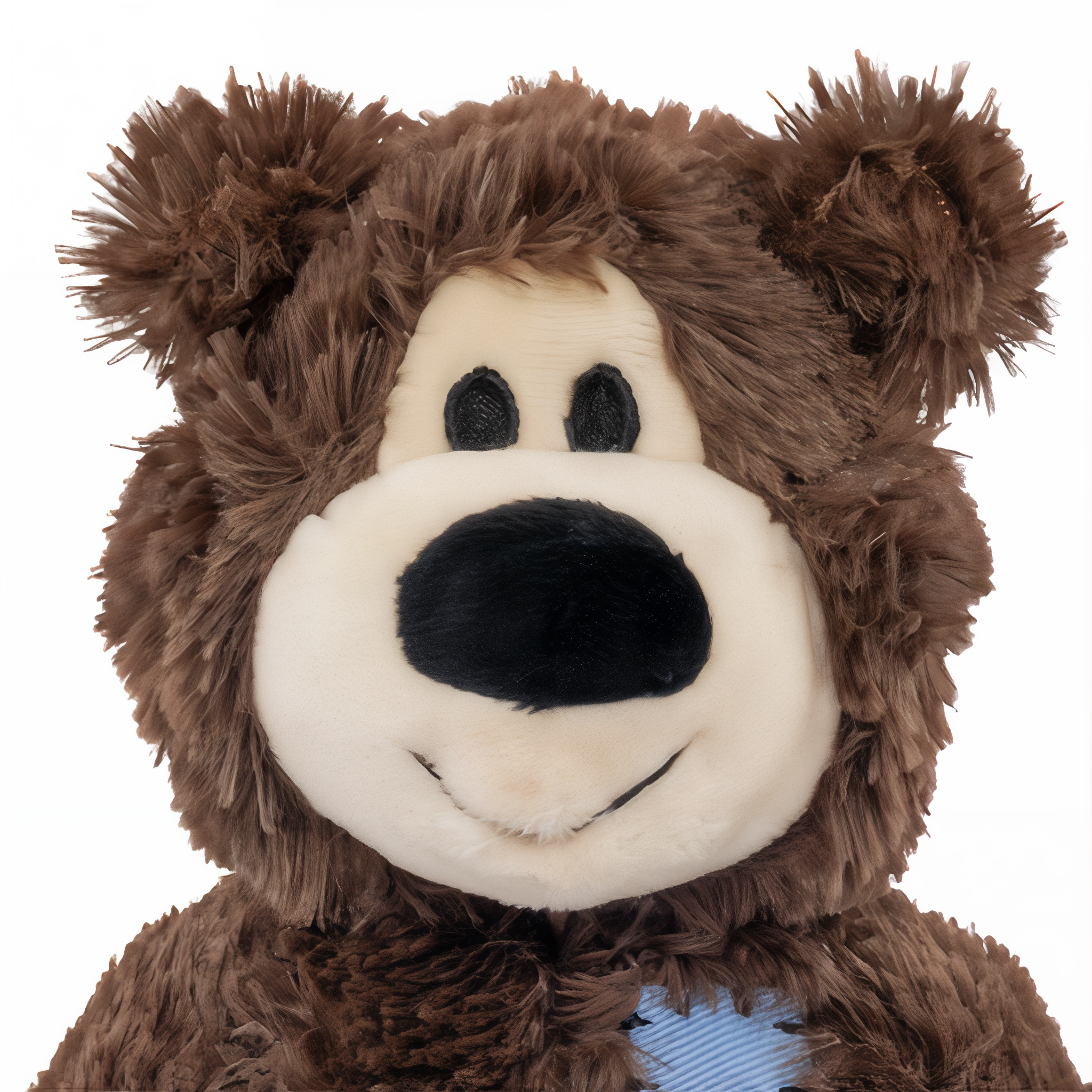 Close view of the dark brown KONG Wild Knots Bear face