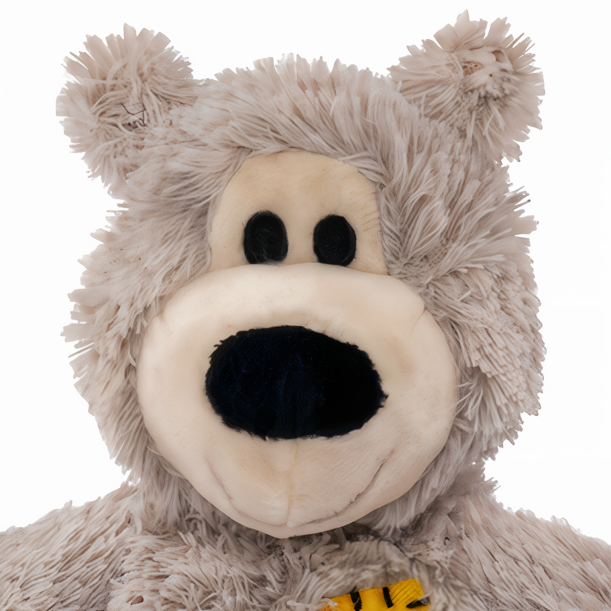 Close view of the gray KONG Wild Knots Bear face