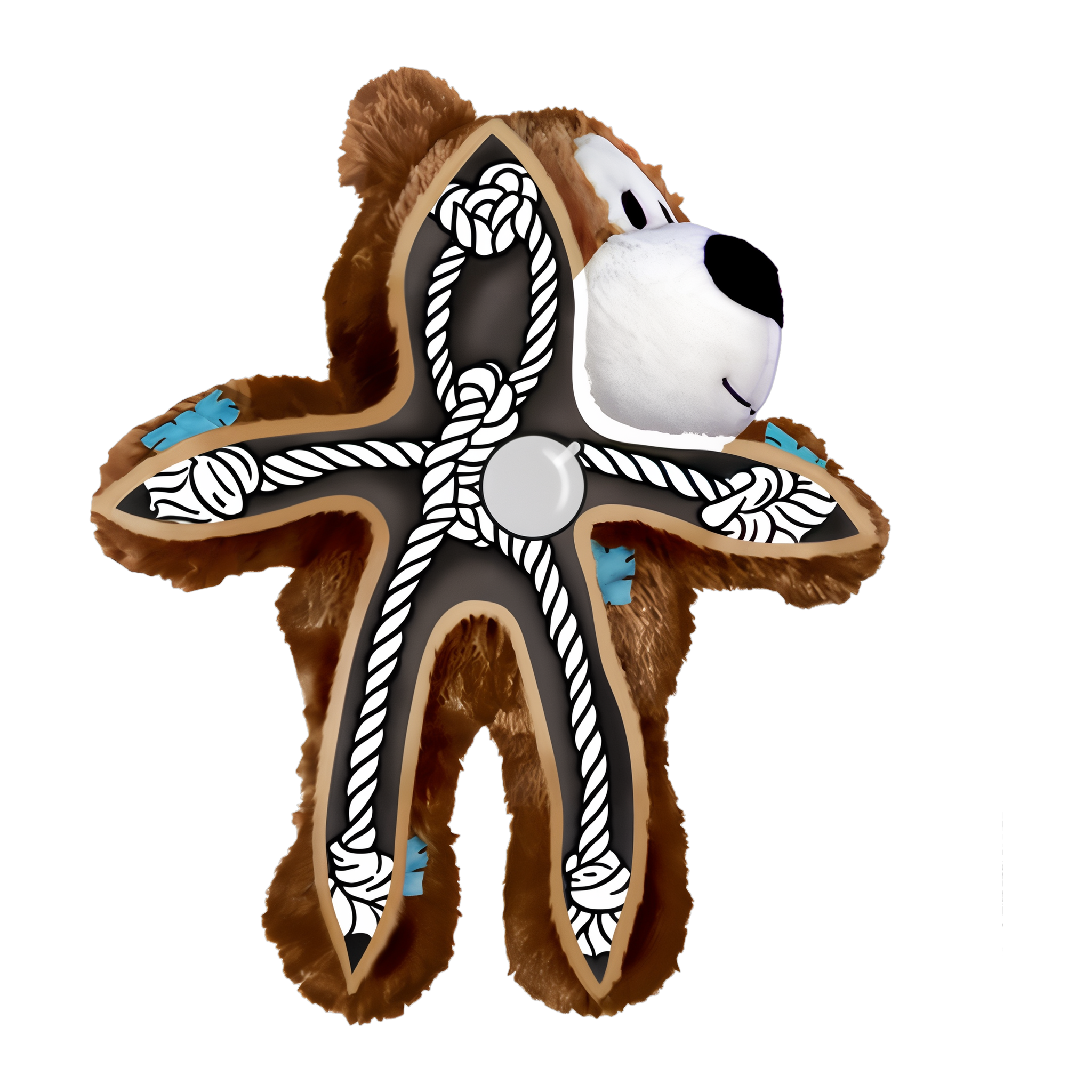 Cutaway illustration of the knotted rope skeleton inside the KONG Wild Knots Bear