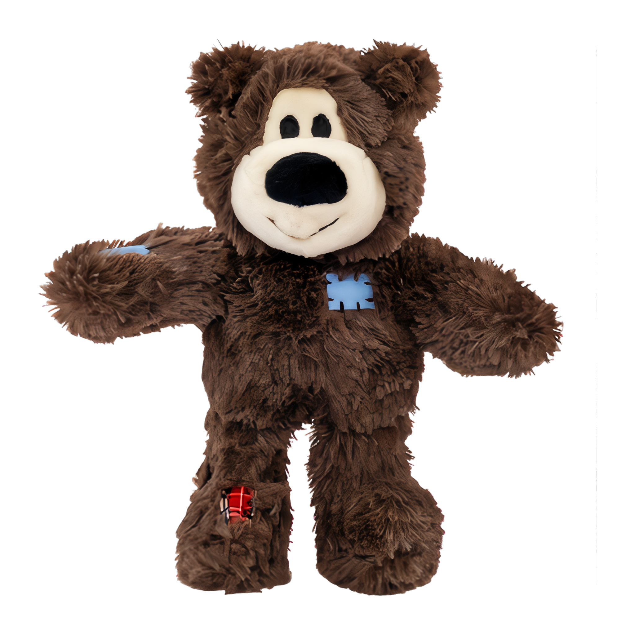 KONG Wild Knots Bear plush dog toy with internal knotted rope skeleton #SMALL/MEDIUM