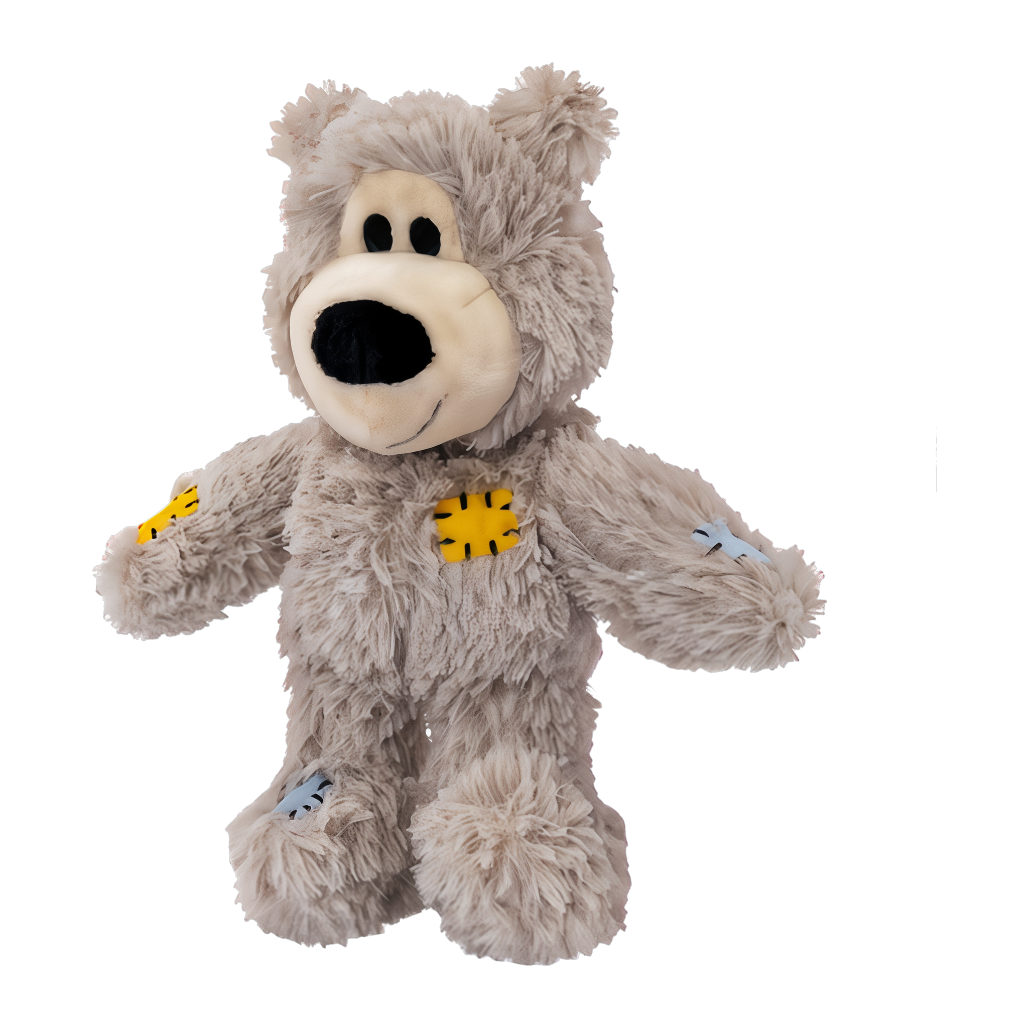 Gray KONG Wild Knots Bear with stitched patch details
