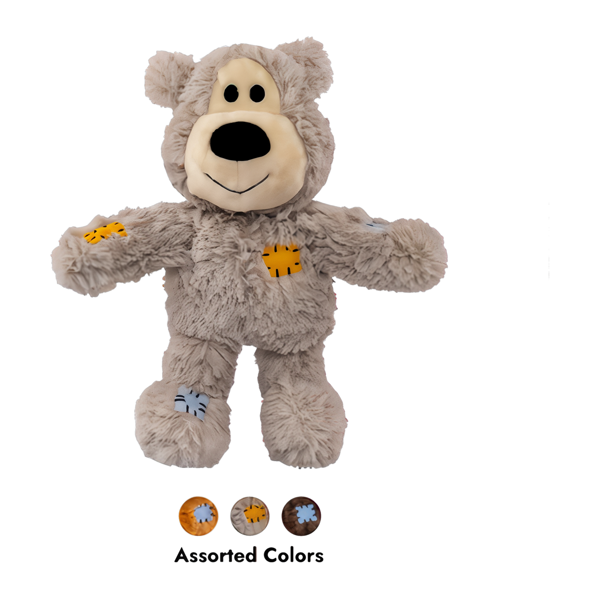 Gray X-Large KONG Wild Knots Bear with assorted color swatches
