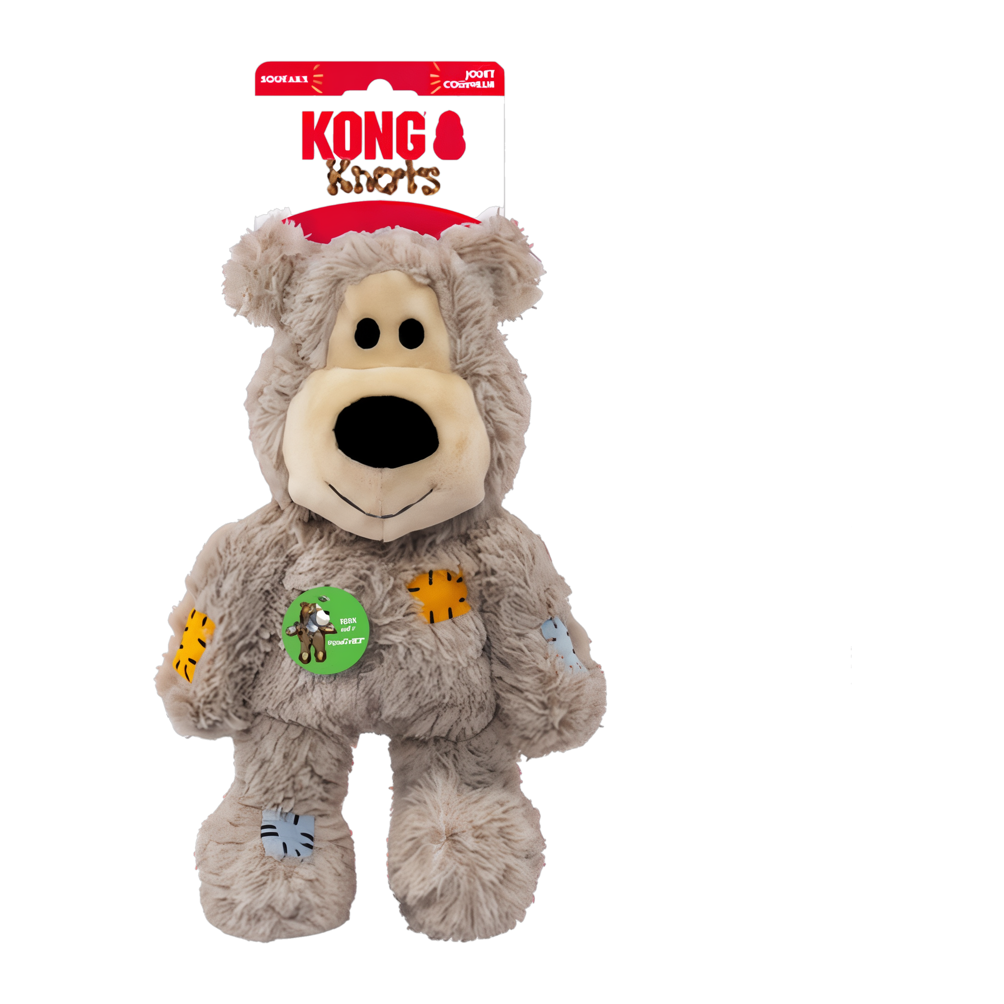 Gray X-Large KONG Wild Knots Bear on its retail hang card