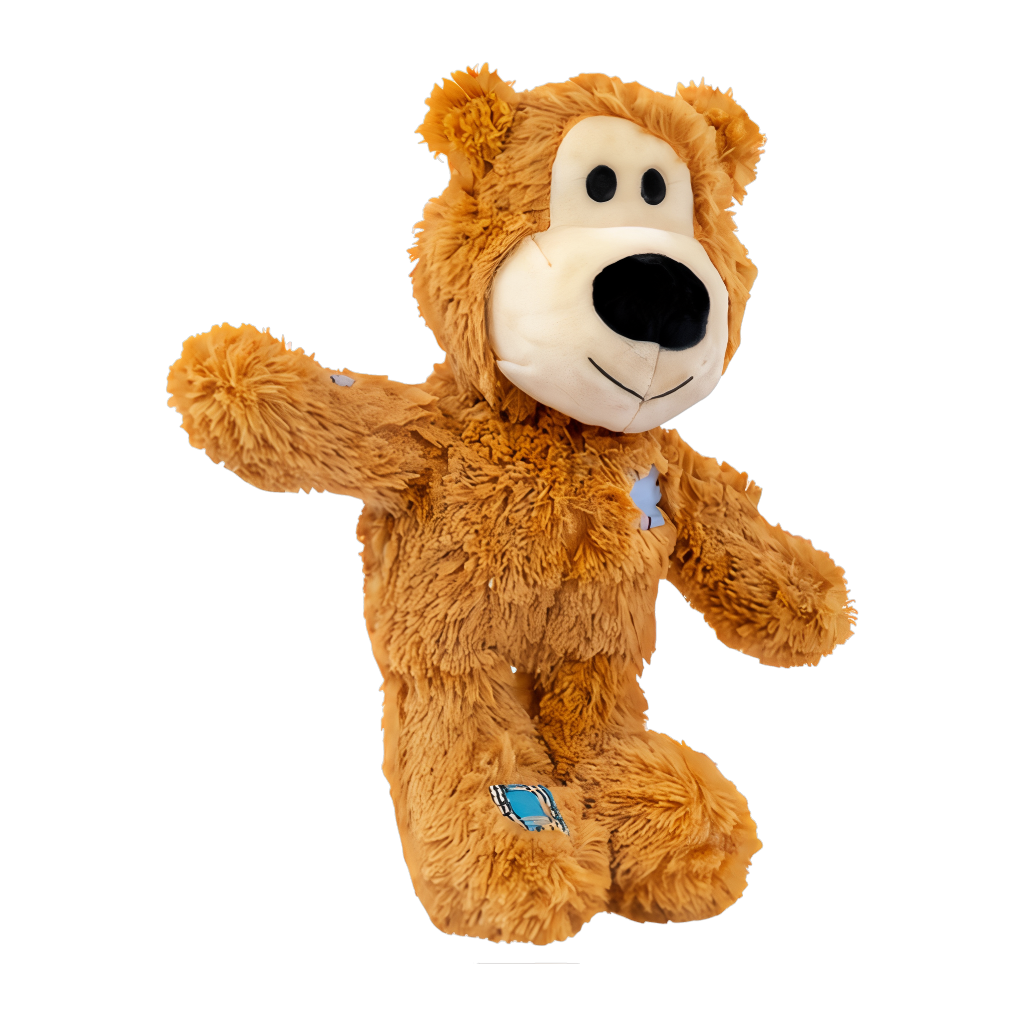 Tan X-Large KONG Wild Knots Bear mid-pounce