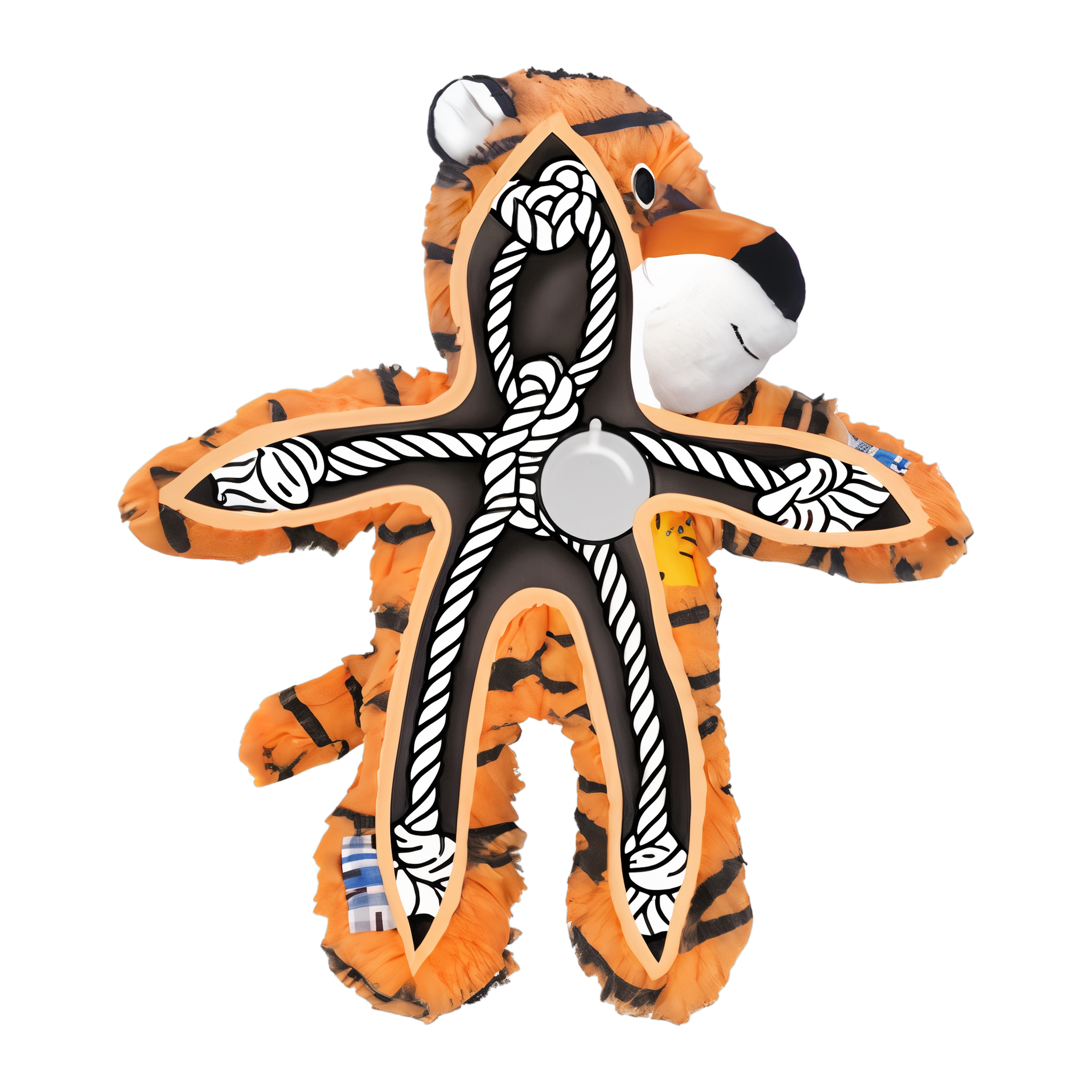 KONG Wild Knots Tiger internal knotted rope skeleton cutaway view