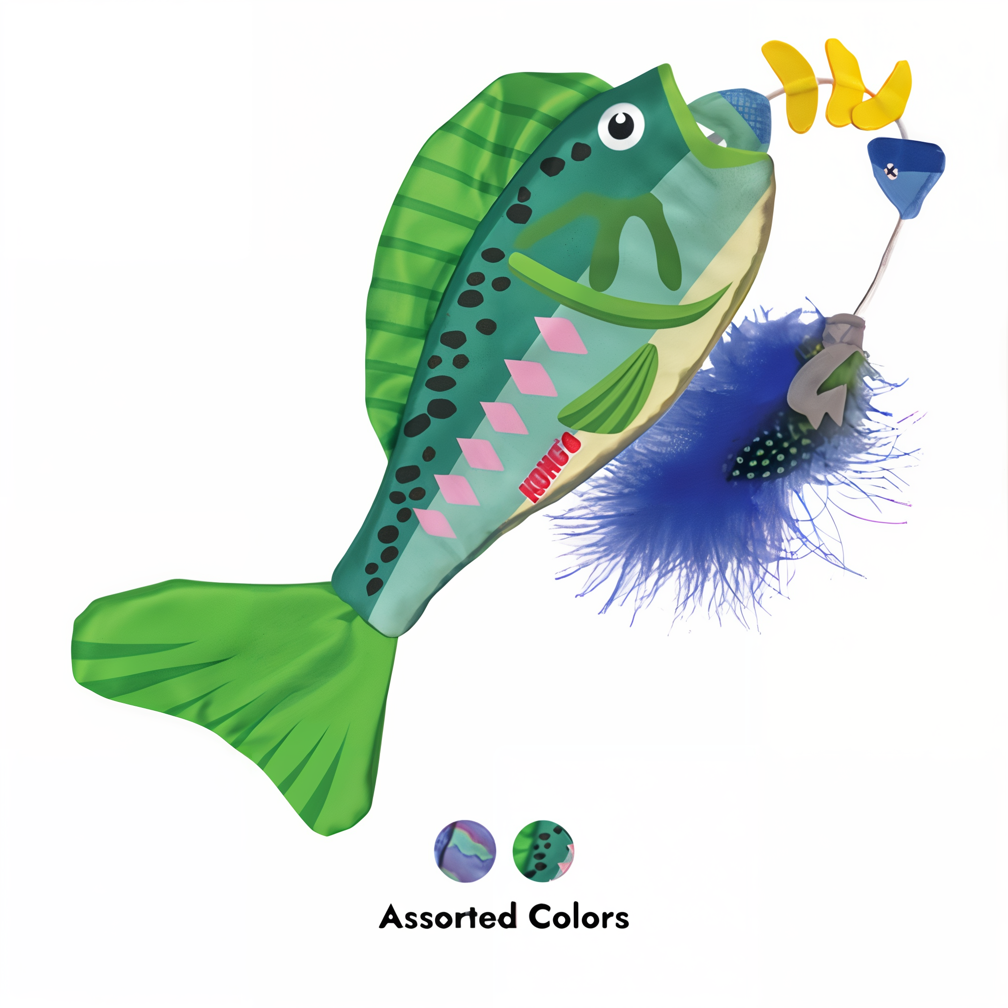 KONG Wrangler Angler Fish assorted colors, purple and green