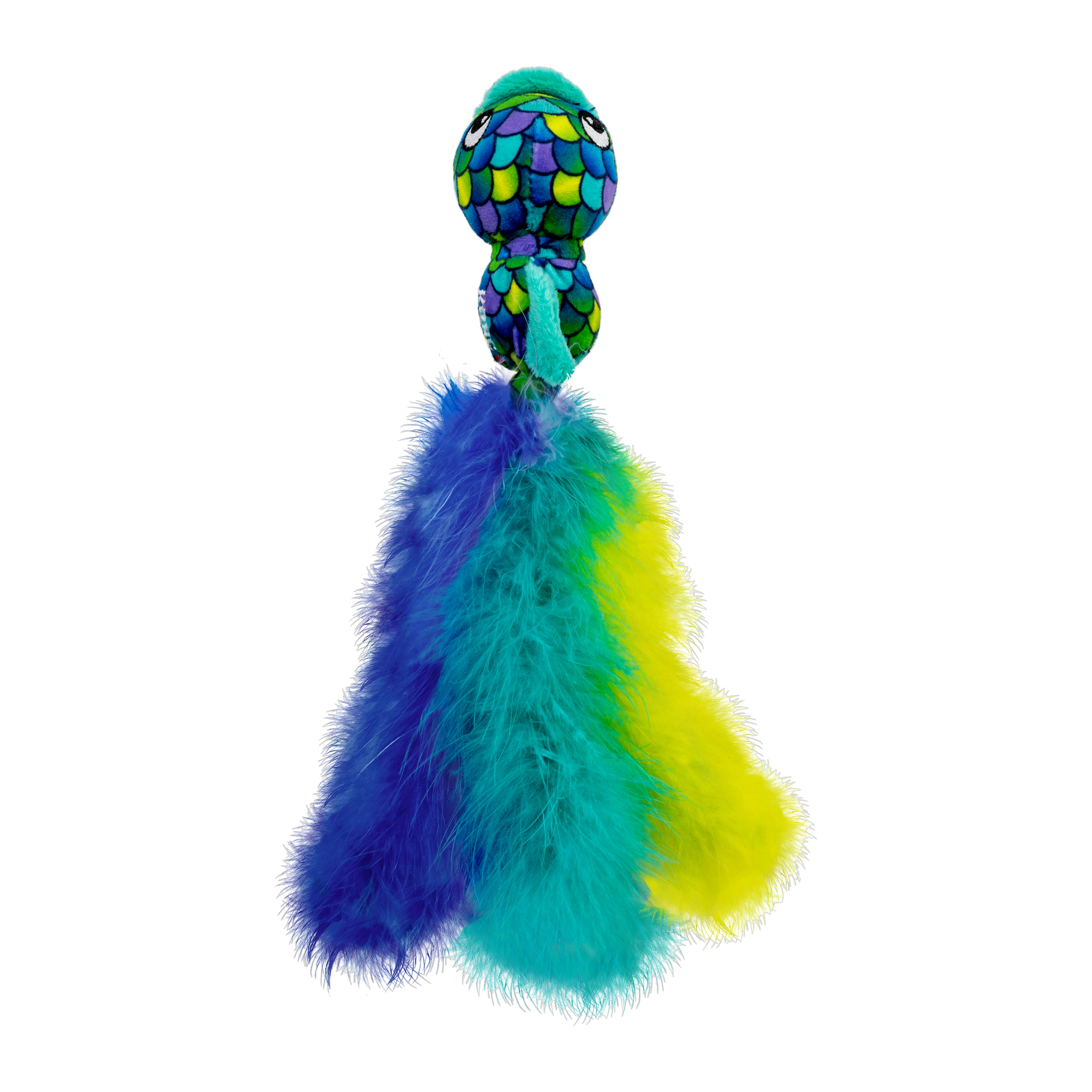 KONG Wubba Fish catnip cat toy with feather tail