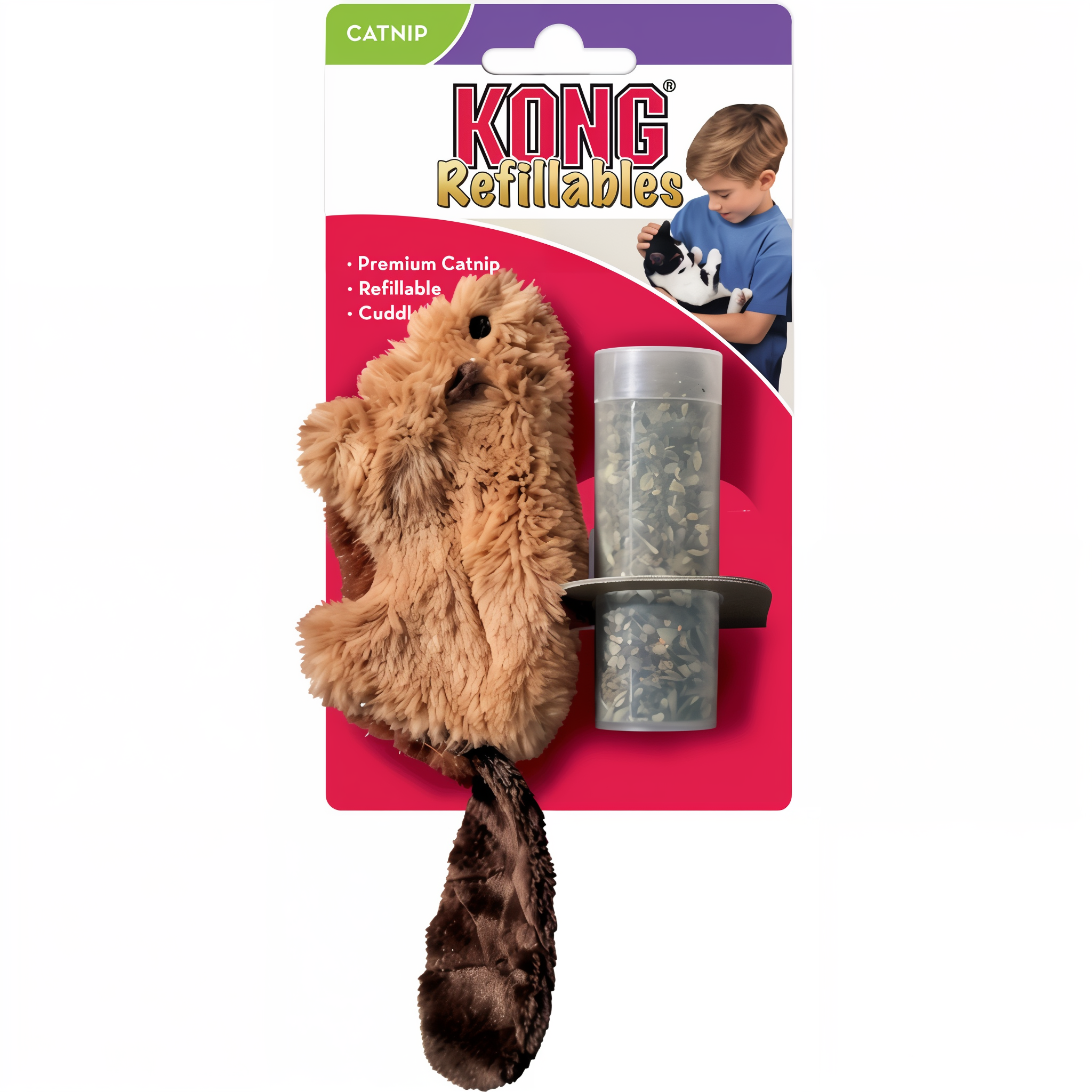 KONG Beaver Refillables Catnip Cat Toy