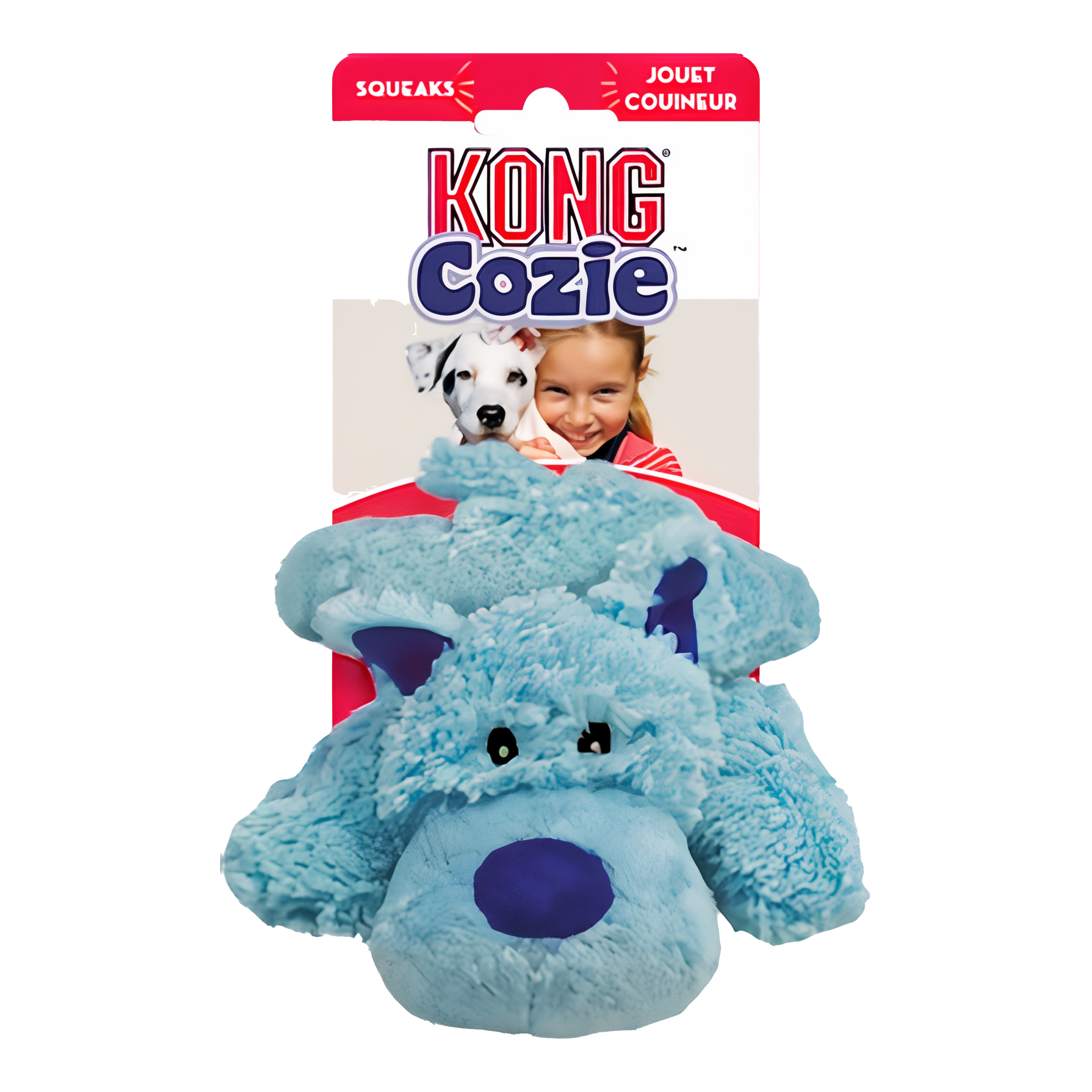 KONG Cozie Baily Dog Toy with Squeaker