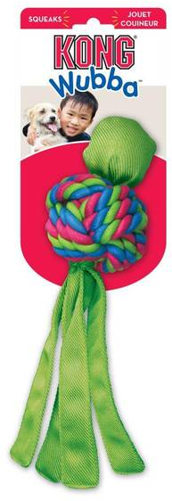 KONG Wubba Weave Dog Toy, Large size, perfect for fetch and tug.