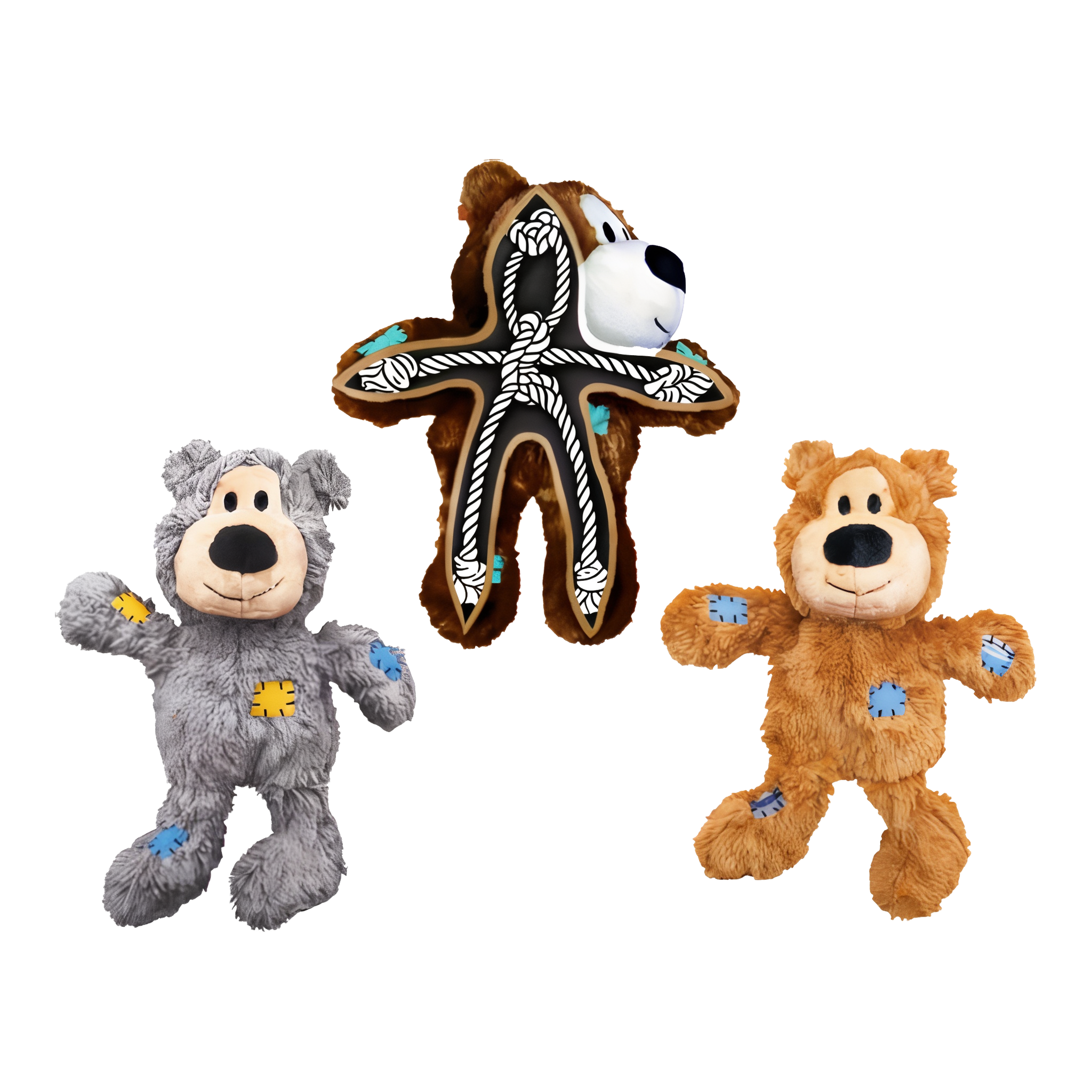 KONG Wild Knots Plush Dog Toy with Squeaker