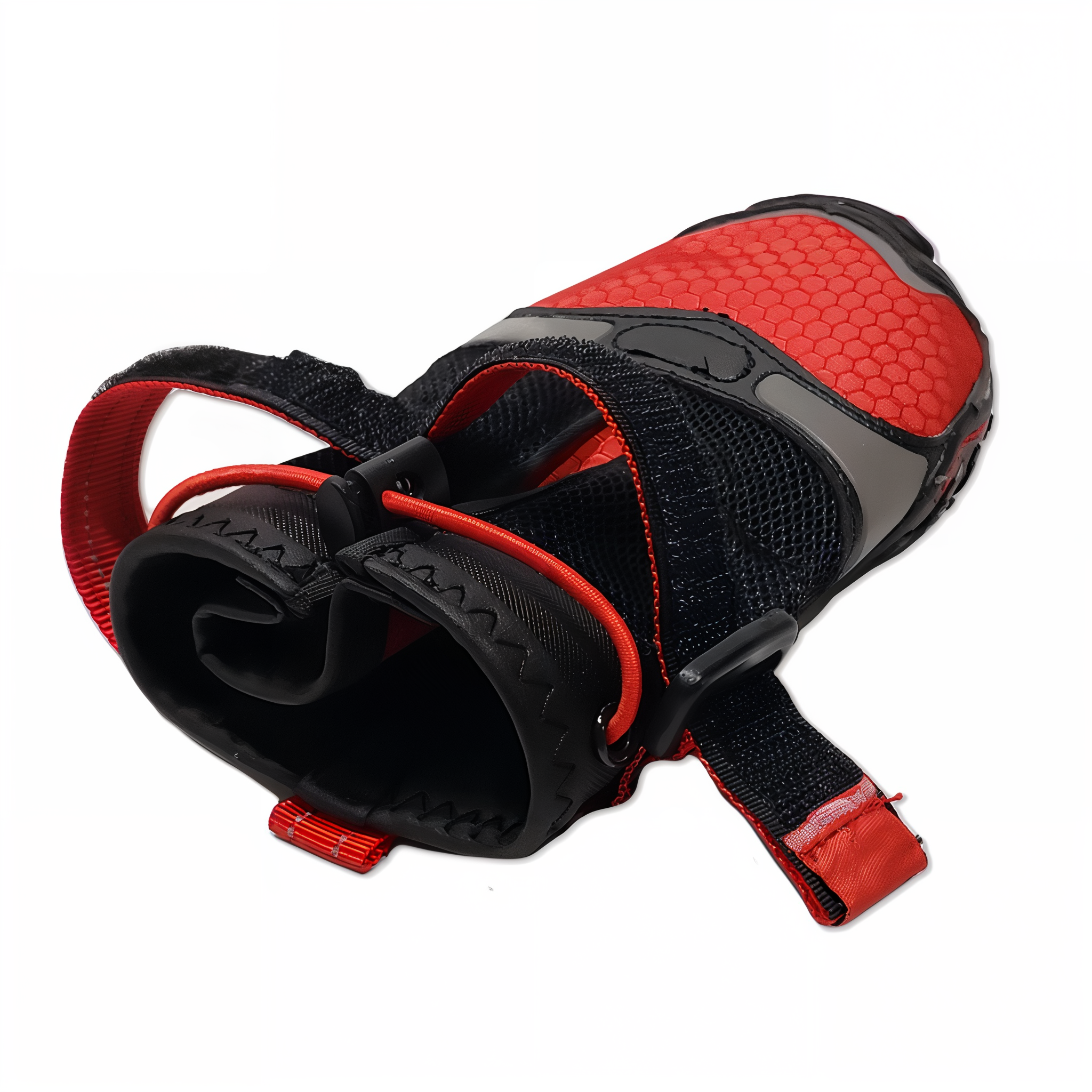Close-up of the rugged ergonomic sole on a Kurgo Blaze Dog Boot
