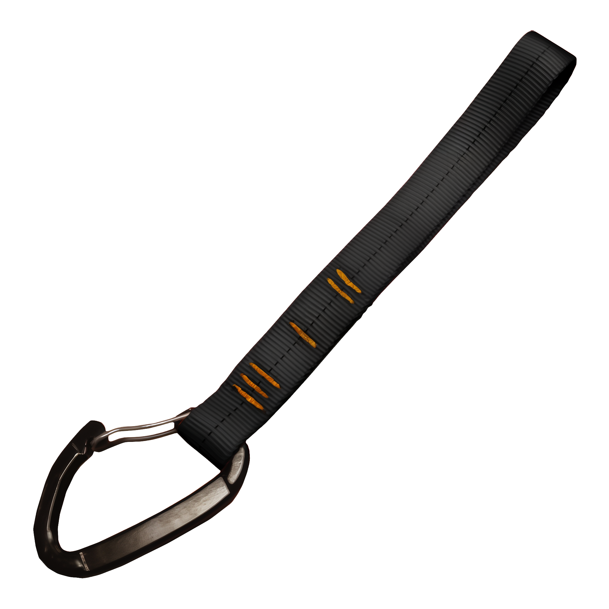 Included 10 inch seat belt tether with all-steel carabiner