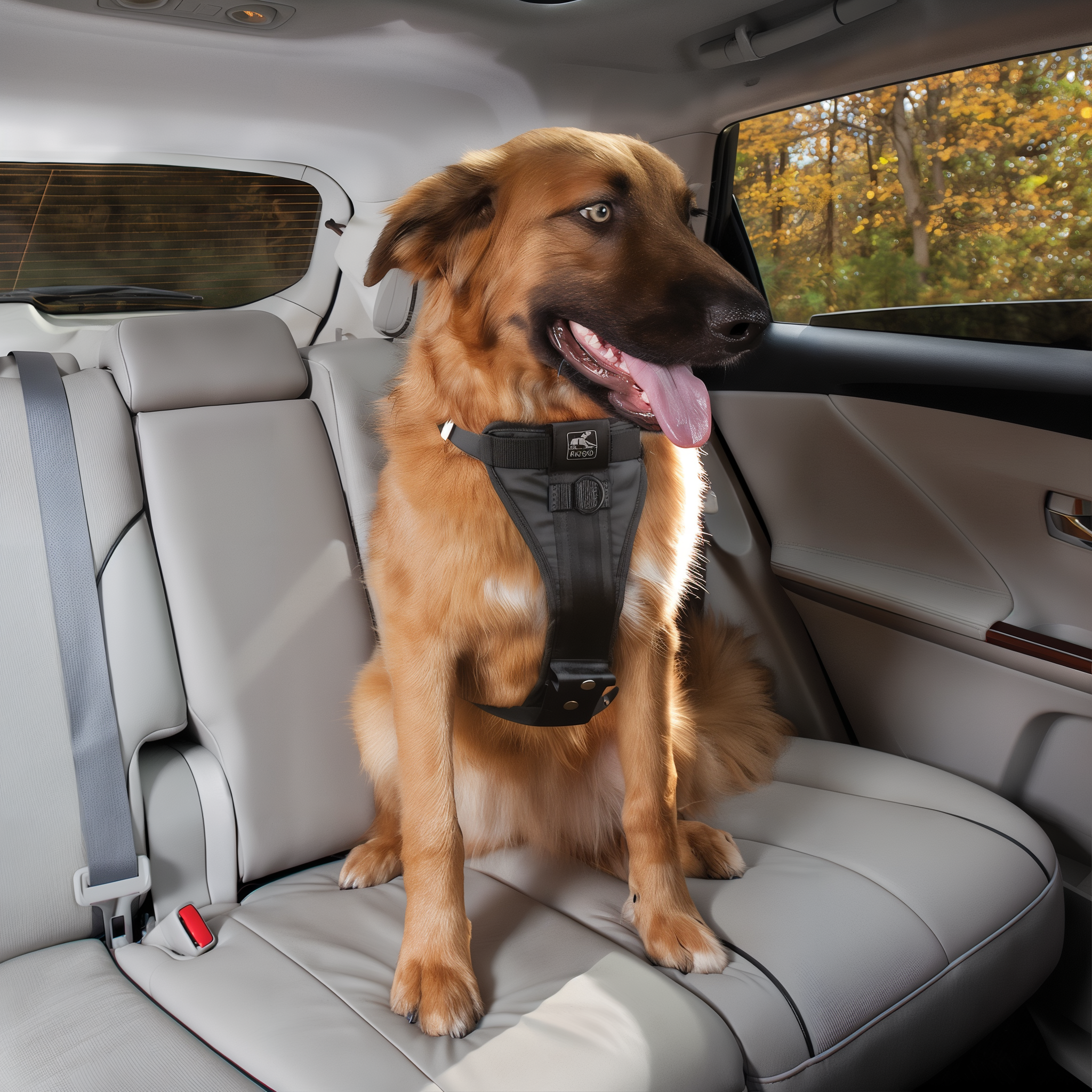 Front and back leash attachment rings on the Tru-Fit harness