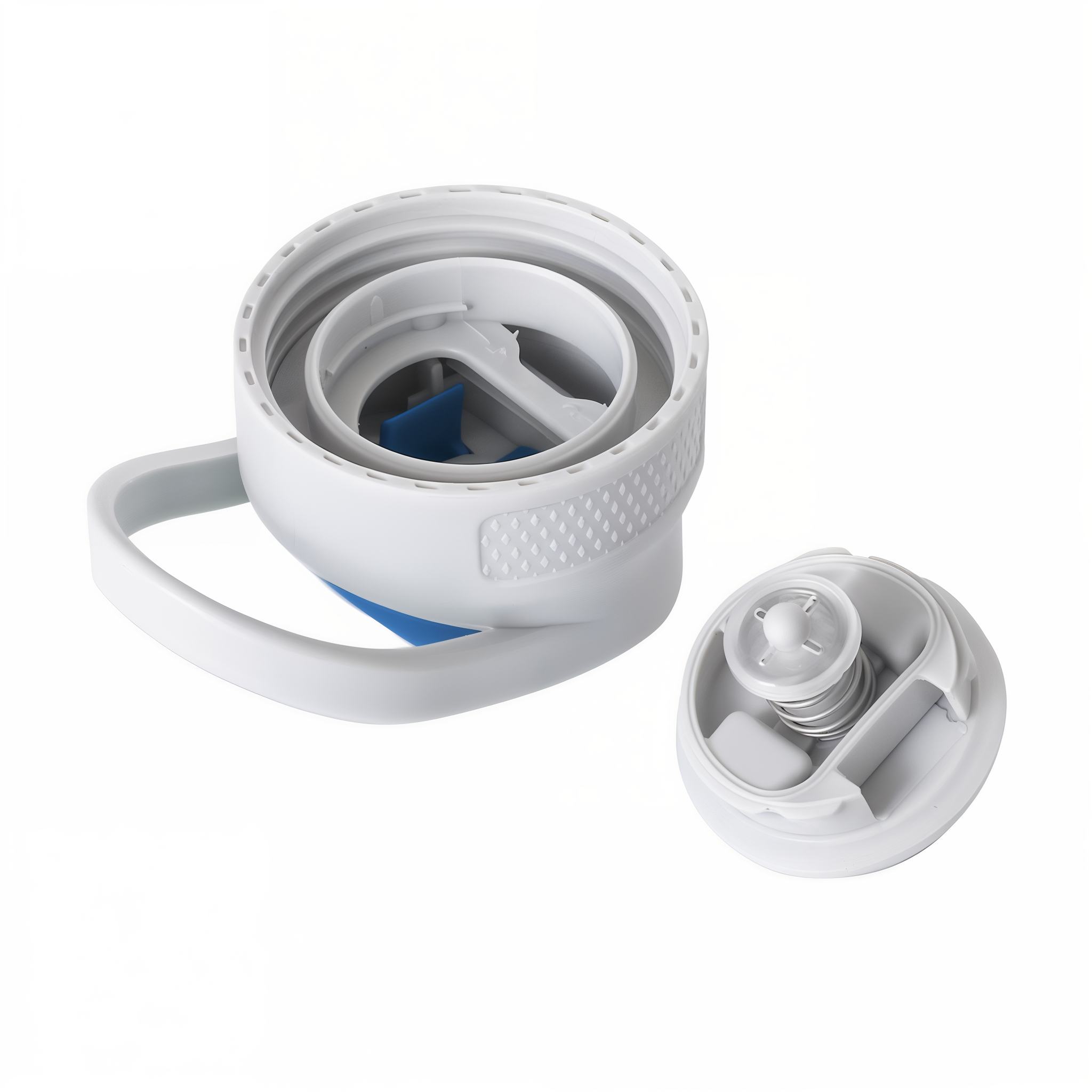 Detachable 8 fl oz dog bowl twisting off the base of the Kurgo Gourd