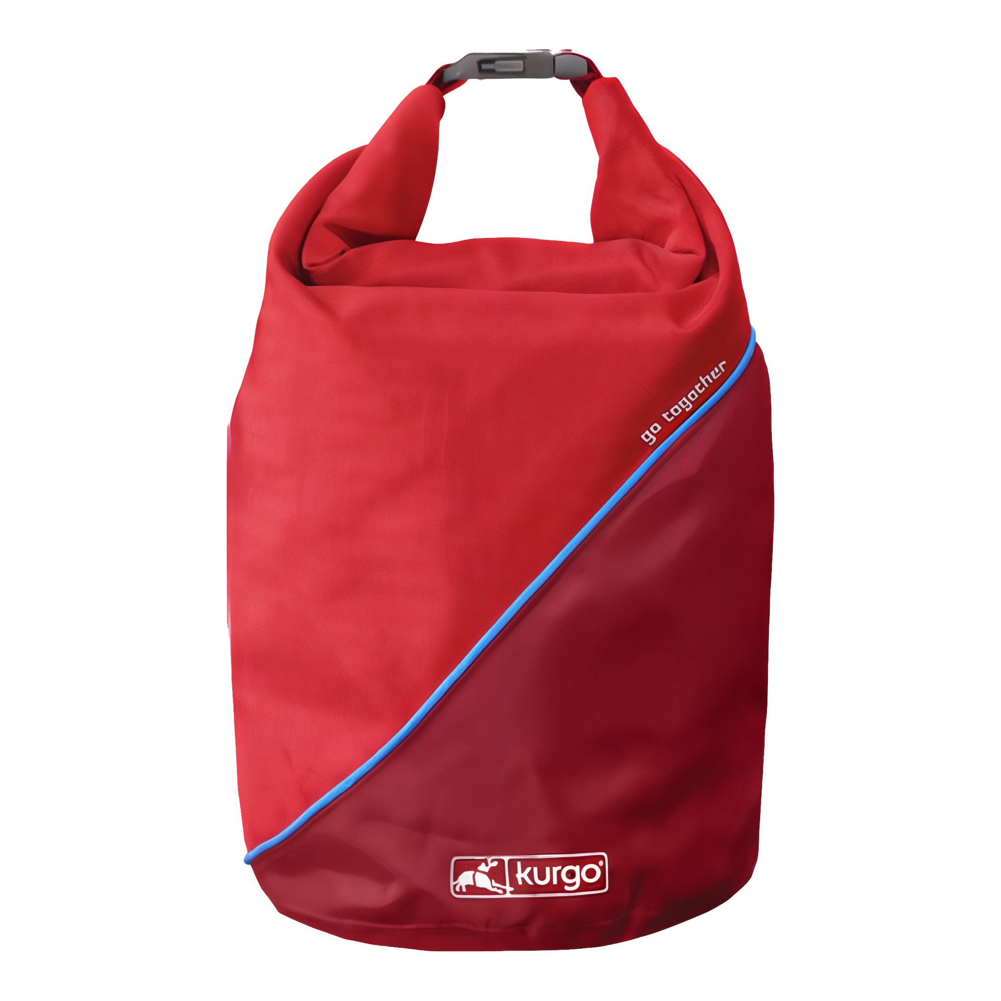 Kurgo Kibble Carrier roll-top dog food travel bag in Chili Red