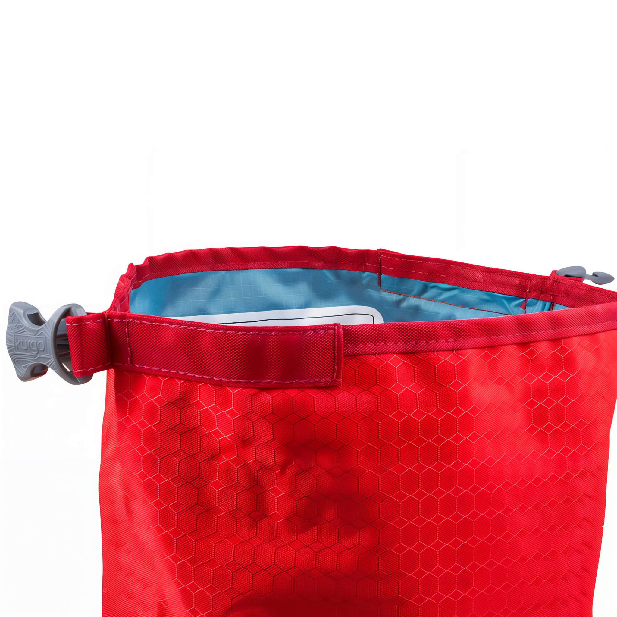 Kurgo Kibble Carrier unrolled showing the food-safe PEVA liner